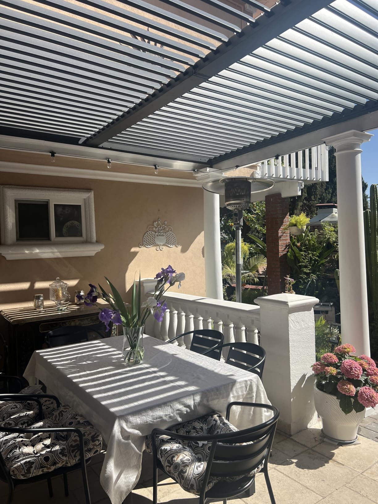 Aoxun Louvered Pergola 12x14 All-Aluminum Outdoor Gazebo with Independent Adjustable Roofs, Waterproof Curtains and Netting, Integrated Drainage System for Patios & Backyard customer photo 1
