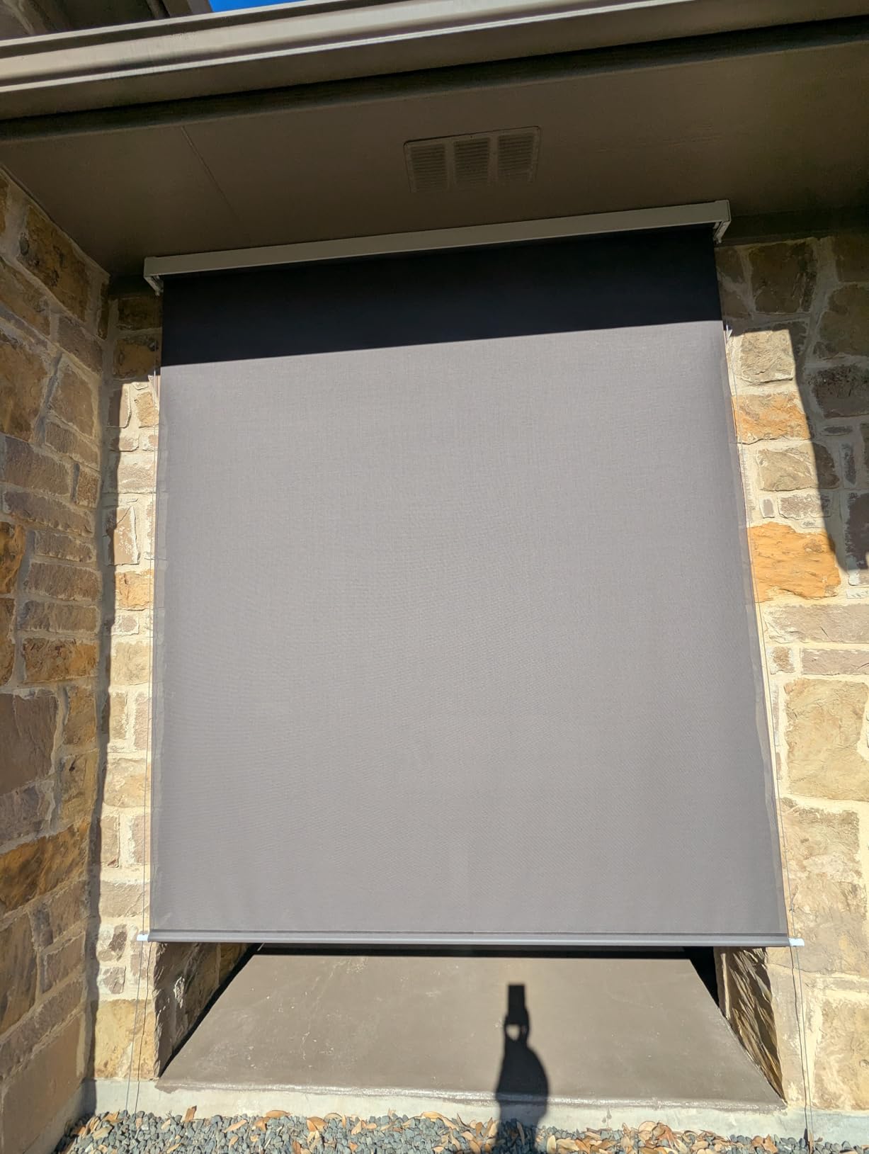 Yoolax Motorized Outdoor Shades, Electric Retractable Patio Screens 7x8 FT, Smart Outside Window Shade with Remote & App Control, Waterproof, 3% Openness customer photo 1