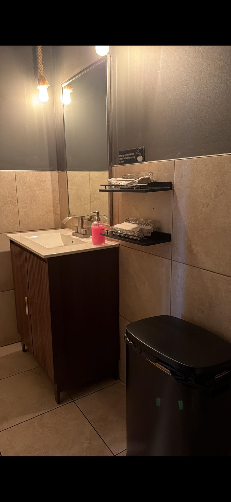 VINGLI 24 Inch Bathroom Vanity with Sink, Mid-Century Modern Vanity with Ceramic Basin and Fluted Soft-Close Doors, U-Shape Storage Shelf, Free Standing Small Bathroom Sink Cabinet Combo Set, Walnut customer photo 1