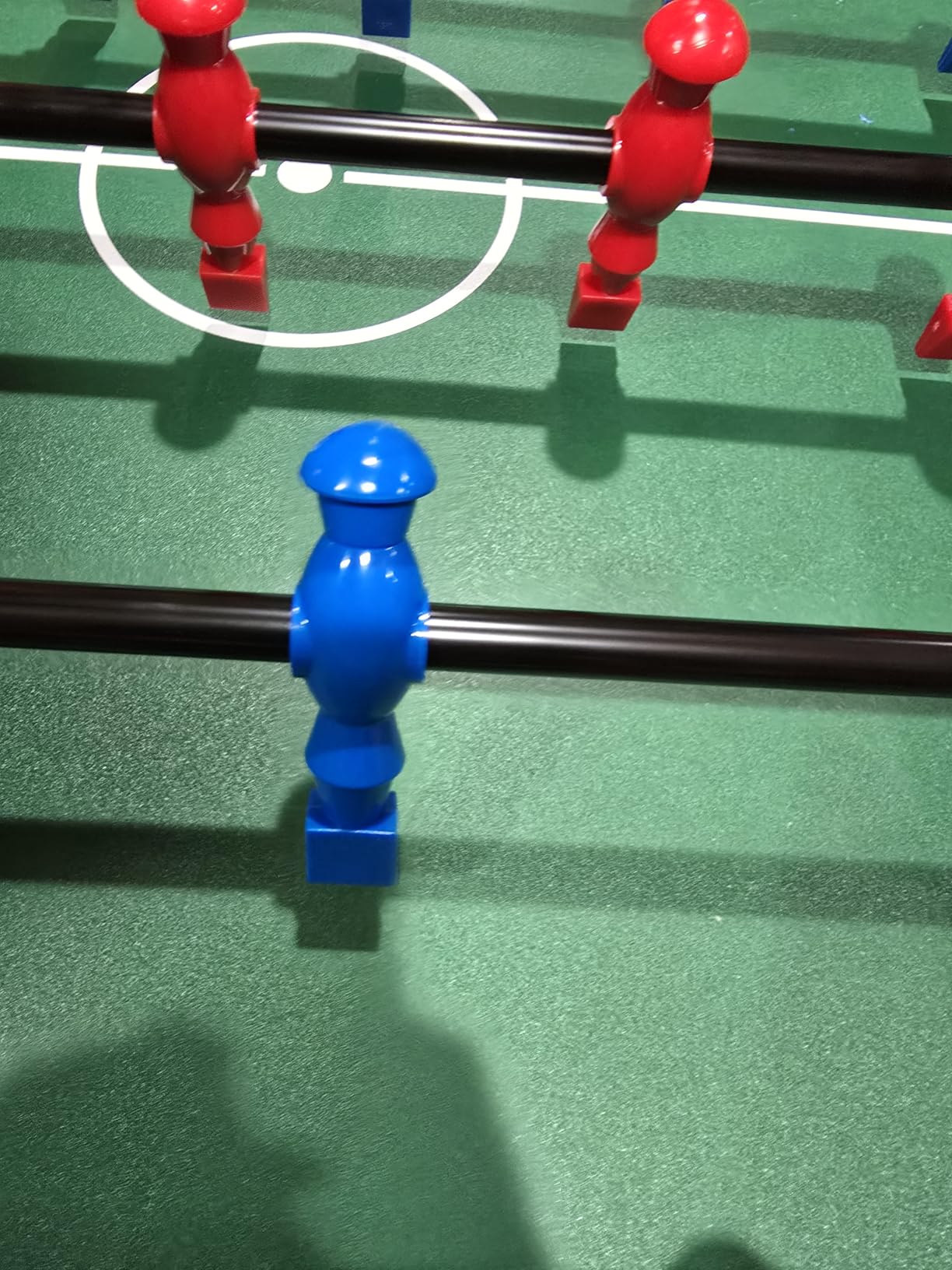 Amazon Basics 48-Inch Foosball Table Soccer Game Room Size with 4 Balls and 2 Cupholders, Oak customer photo 2