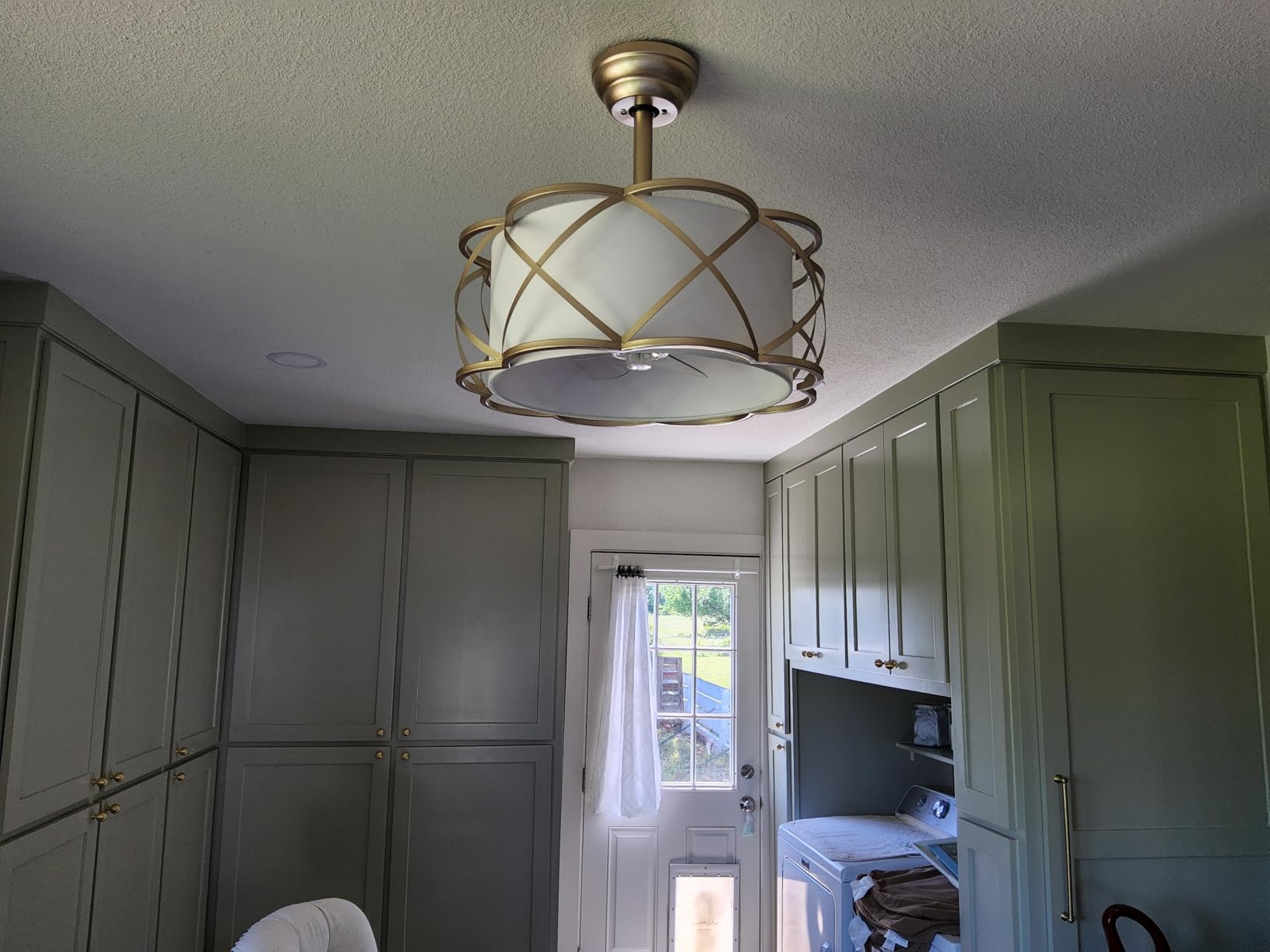 Gold Fandelier Ceiling Fans with Lights, 20