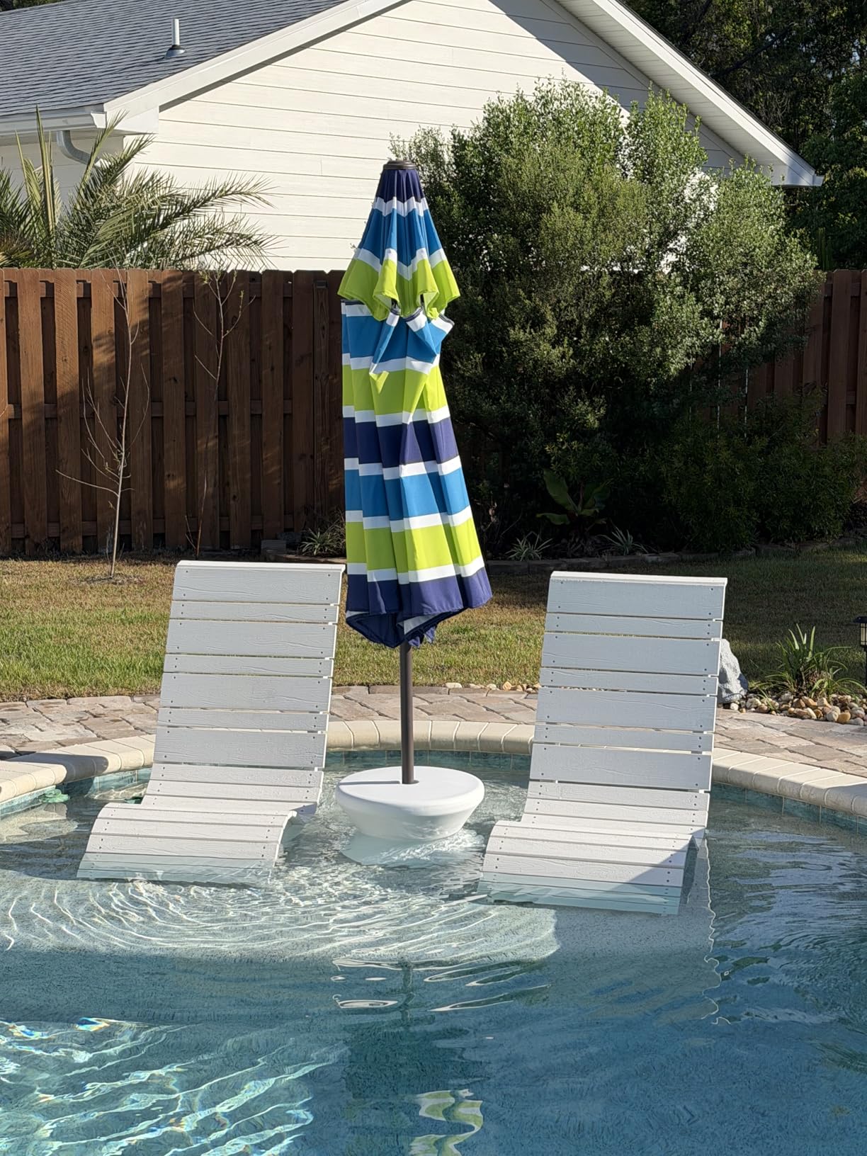 JEAREY 9 ft 2-Tiers Patio Umbrellas Outdoor Table Market Umbrella w/Push Button Tilt/Crank, 8 Sturdy Ribs, UV Protection Waterproof Sunproof (Beige) customer photo 1