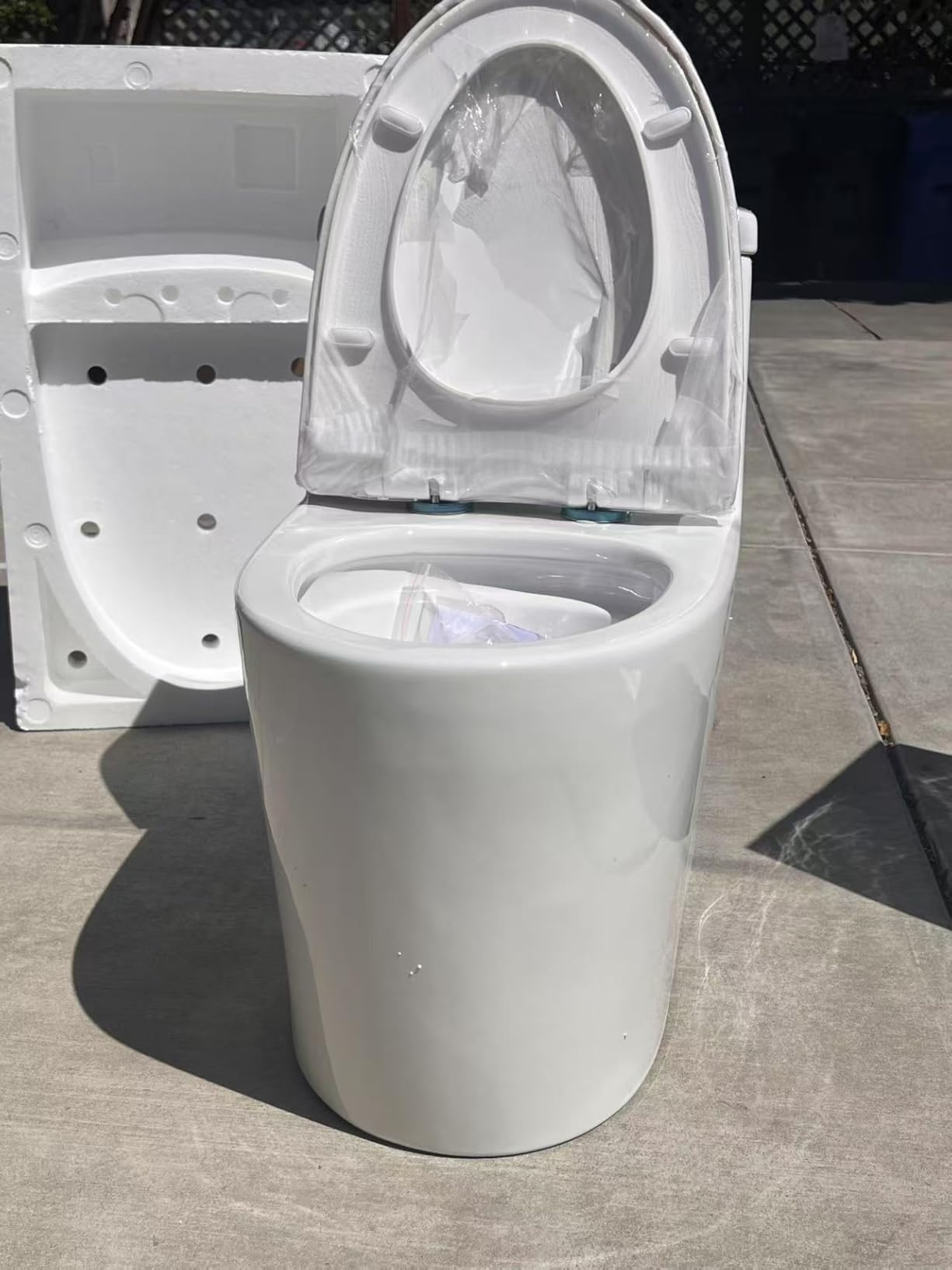 DeerValley Elongated One Piece Toilet with Standard Height Quick Release Seat Dual Flush 1.1/1.6 GPF White 12