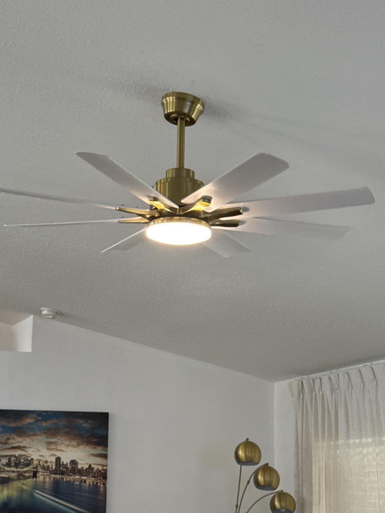 Sofucor 52 Inch Smart Ceiling Fans with Lights, Work with Alexa/Google/APP | High 5600 CFM, Quiet Operation, Energy-saving, Indoor/Outdoor, Reversible DC Motor, 3 CCT, 6 Speeds for Bedroom Living Room customer photo 2