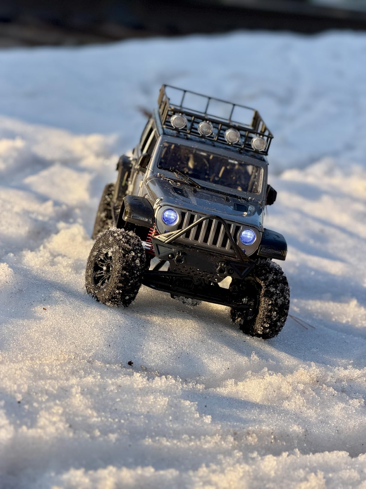 ARRIS 1/12 RC Crawler, MN-128 RC Rock Crawler 4x4 4WD RC Jeep Truck, 2.4GHz Remote Control Off Road Car with LED Lights for Adults customer photo 1