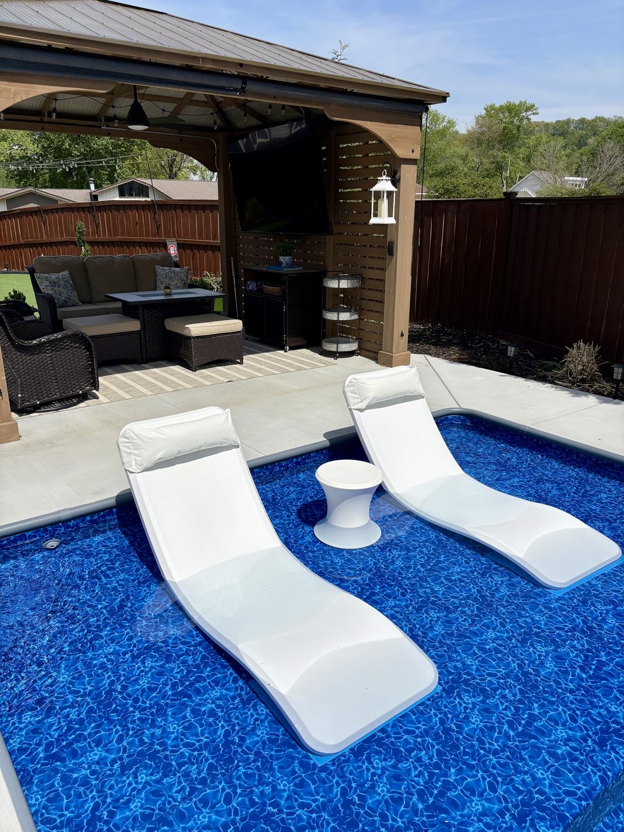 Coast Modern in Pool Lounge Chair - Waterproof & Weighted Chaise Lounger - Outdoor Pool Furniture for Patio or in Baja Shelf customer photo 2