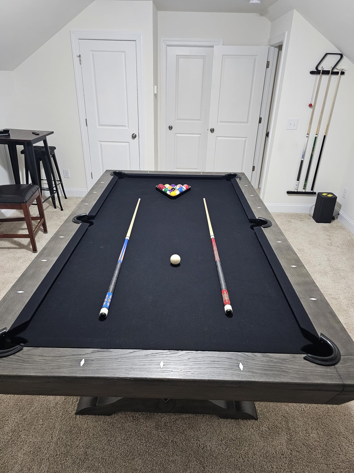 Nixon Billiards - Birdy Slate Billiard Pool Table - Grayson Grey - 7ft and 8ft - Whiteglove customer photo 1