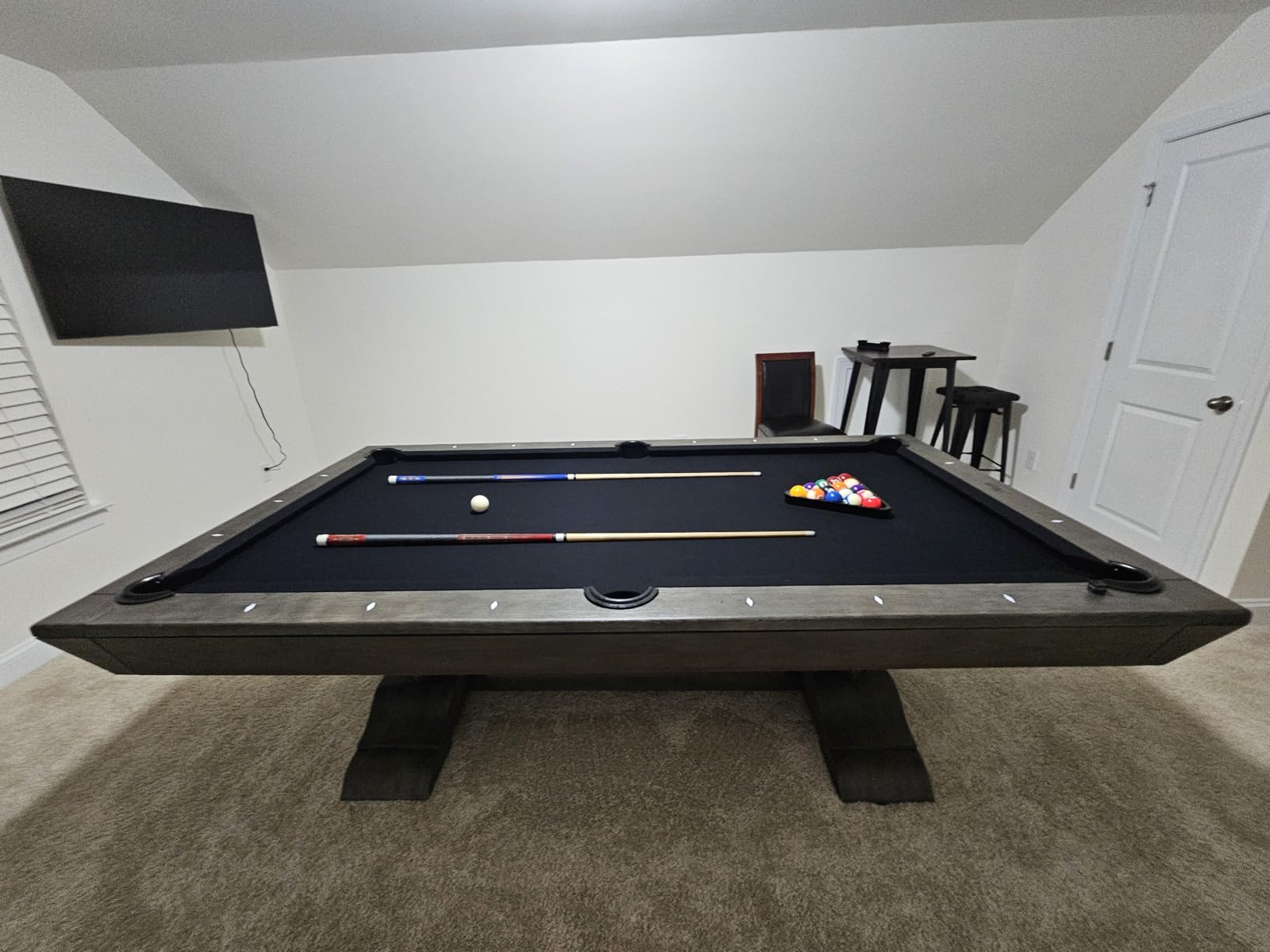 Nixon Billiards - Birdy Slate Billiard Pool Table - Grayson Grey - 7ft and 8ft - Whiteglove customer photo 2