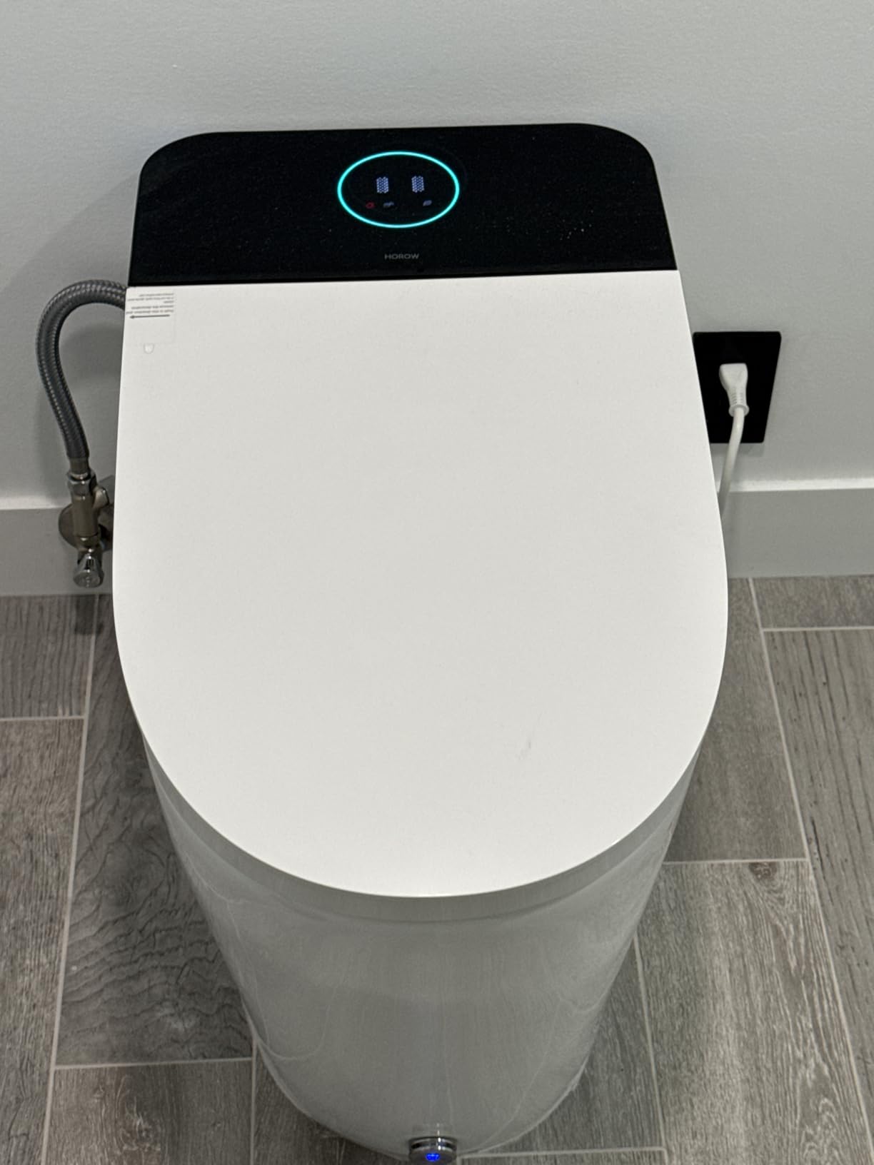 HOROW Artistic Bidet Toilet, Smart Toilet with ADA Chair Height, MAP 1000g Powerful Flush, Auto Open/Close Lid, Instant Warm Water, Elongated Heated Seat, Deodorization customer photo 1