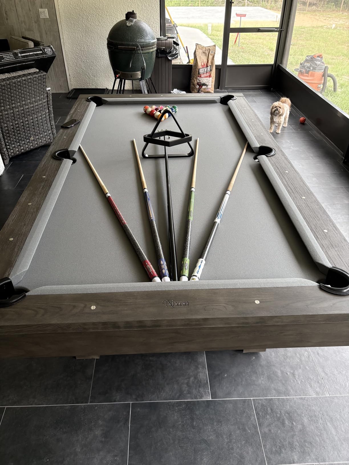Nixon Billiards - Bryant Slate Billiard Pool Table - Grayson Grey (Metal Leg) - 7FT and 8FT customer photo 1