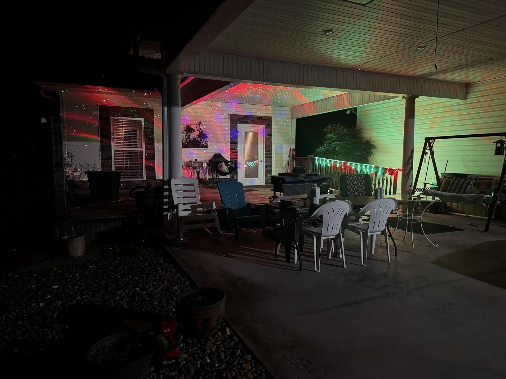 Govee Outdoor Projector Light, Upgraded Aurora Star Projector with 16 RGB Patterns for Patio, 50+ Scene Modes for Indoor & Outdoor Holiday Decor, Works with Alexa, Google, Matter, IP65 Waterproof customer photo 1