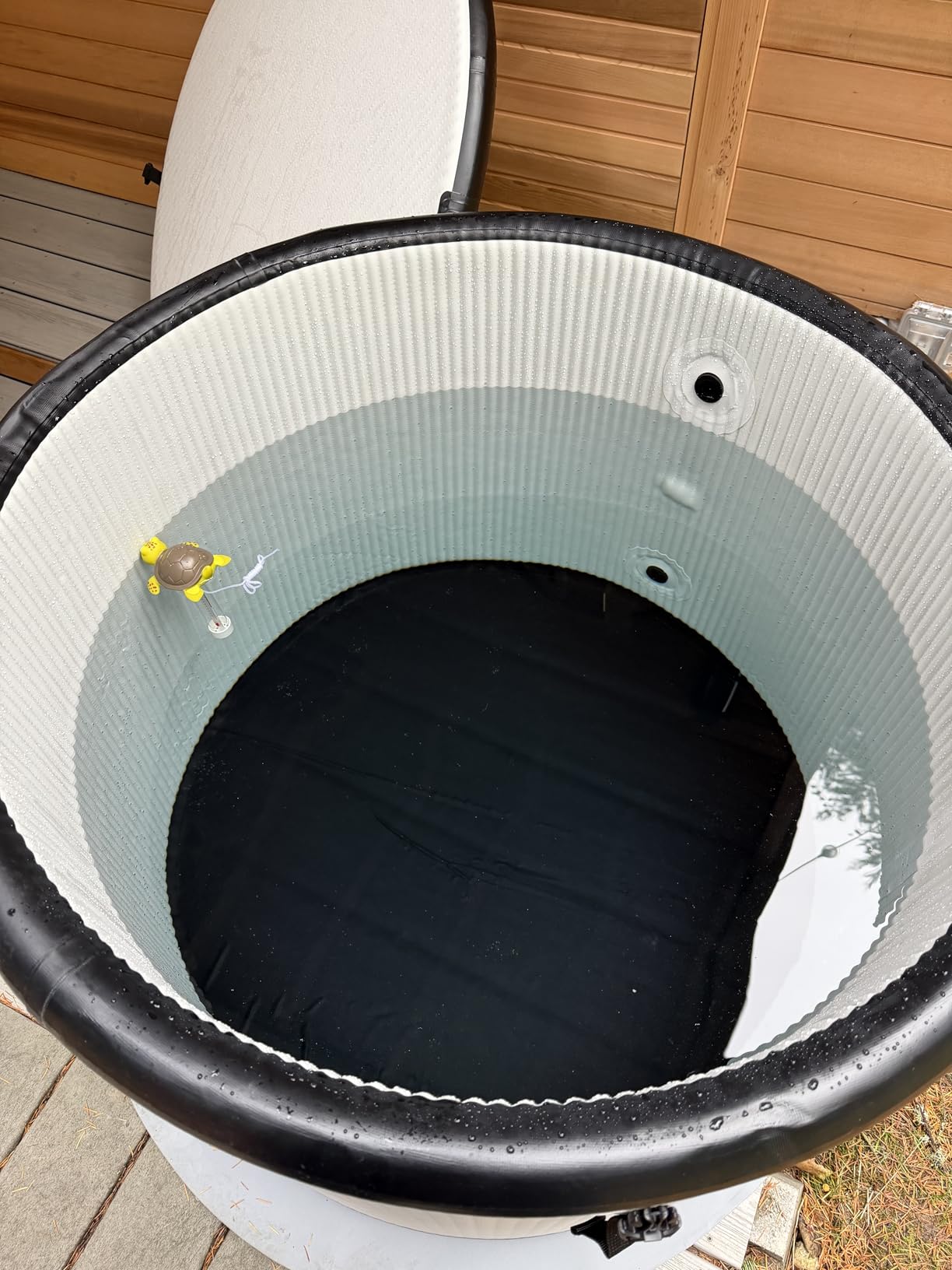 Inflatable Cold Plunge Tub with Chiller, 1 HP Water Chiller for Ice Bath Tub, Hot & Cold Mode Machine with Ozone, Smart WiFi, Dual Filters, Fast Cooling, 187 Gallon, 39