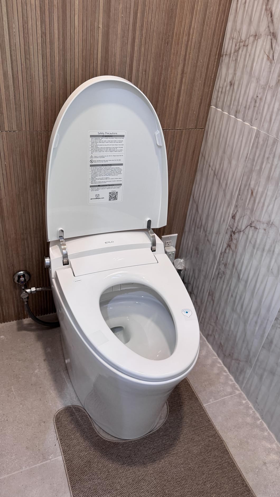 EPLO One Piece Smart Toilet Bidet, Tank & Pump, Foam Shield, Auto Flush E18 | Foot-sensor Flush, Blackout Flush, Elongated Heated Seat, Warm Water Wash, Air Dryer, Modern Japanese Toilet for Bathroom customer photo 2