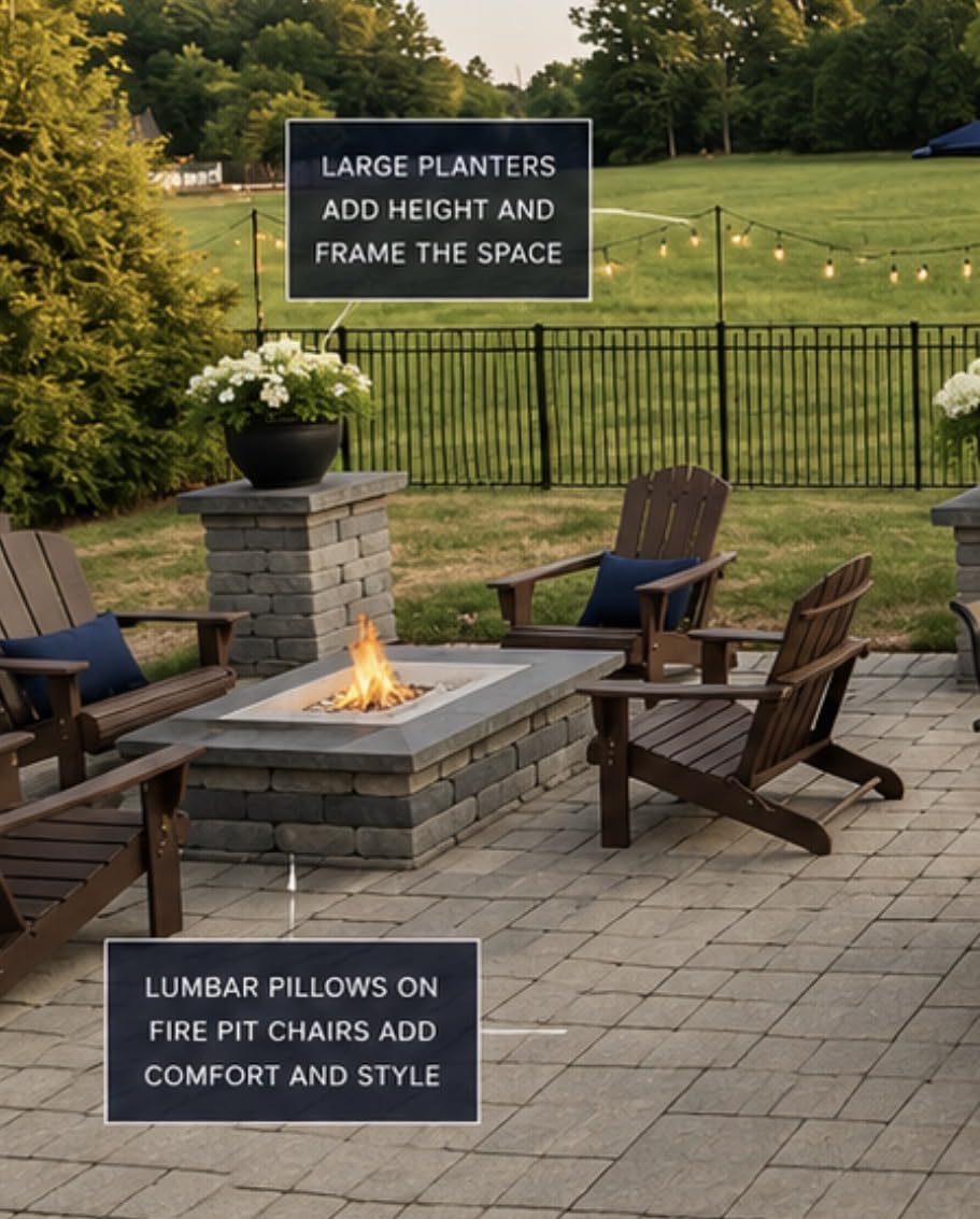 SERWALL Outdoor Adirondack Chairs Set of 4 with Cup Holders, Foldable, Black | HDPE Composite, Waterproof, Wood Grain, Cup & Phone Holder, Suitable for Garden, Patio, Backyard customer photo 2