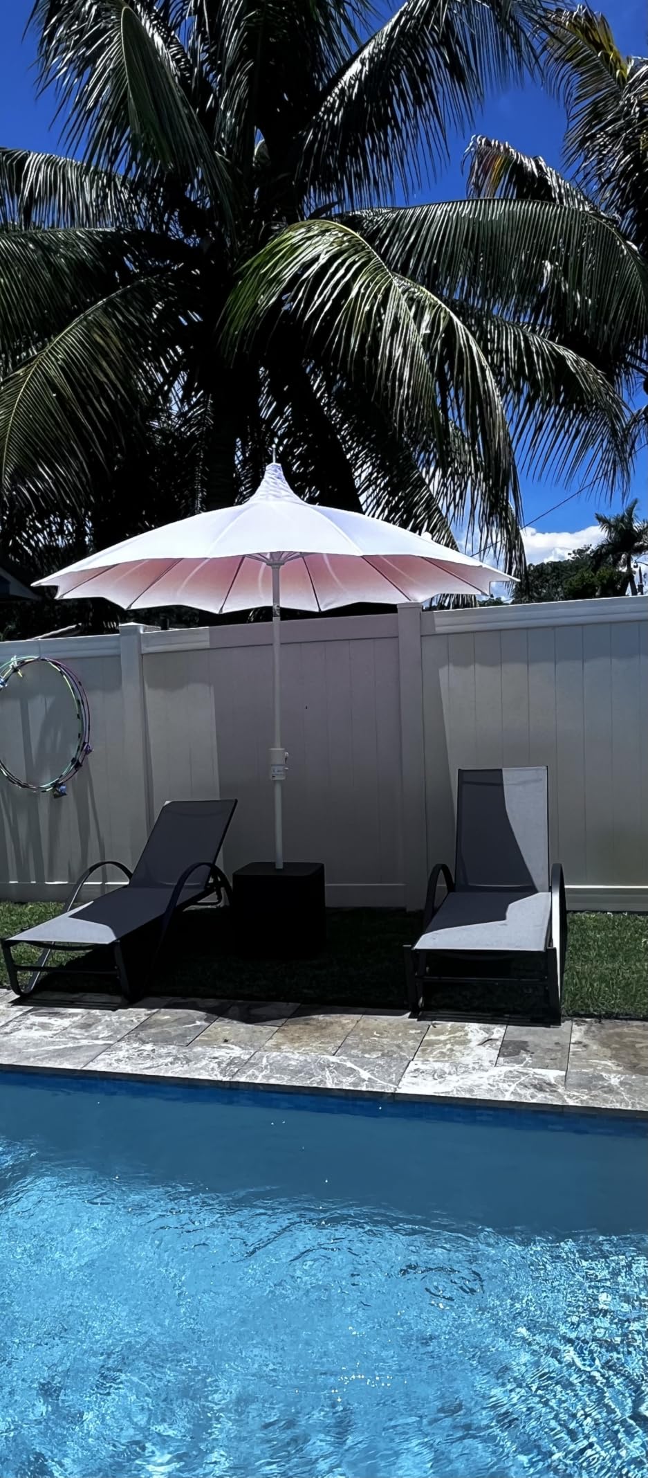 Shintenchi Patio Chaise Lounge Set of 2, Pool Chaise Lounge with Arm, Outdoor Lounge Chair with 5 Adjustable Backrest, Sunbathing Recliner, Beach Chair, Pool Chairs, Dark Grey customer photo 1