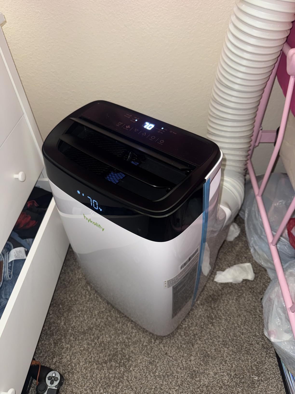 Hykolity WiFi Enabled Portable Air Conditioners 10,000 BTU, Cools Rooms Up To 450 Sq.Ft, 45dB Dual Motor 5 in 1 Quiet Smart AC Unit with Cool, Fan, Dehumidifier, 24H Timer & Sleep Mode customer photo 1