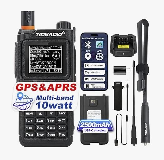 TIDRADIO TD-H9 10Watt Multi-Band GPS&APRS Ham Radio Capable of Bluetooth Connectivity; Wireless Programming; Frequency Spectrum Analysis; SMS Message Text; NOAA Weather Receiver Handheld Two Way Radio customer photo 2