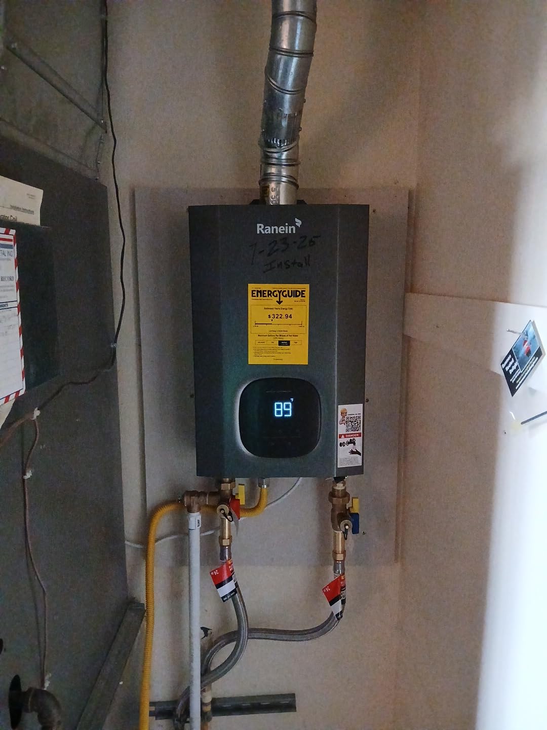 Ranein Natural Gas Tankless Water Heater, Indoor Max 8.5 GPM, 190,000 BTU Instant Hot Water Heater customer photo 2