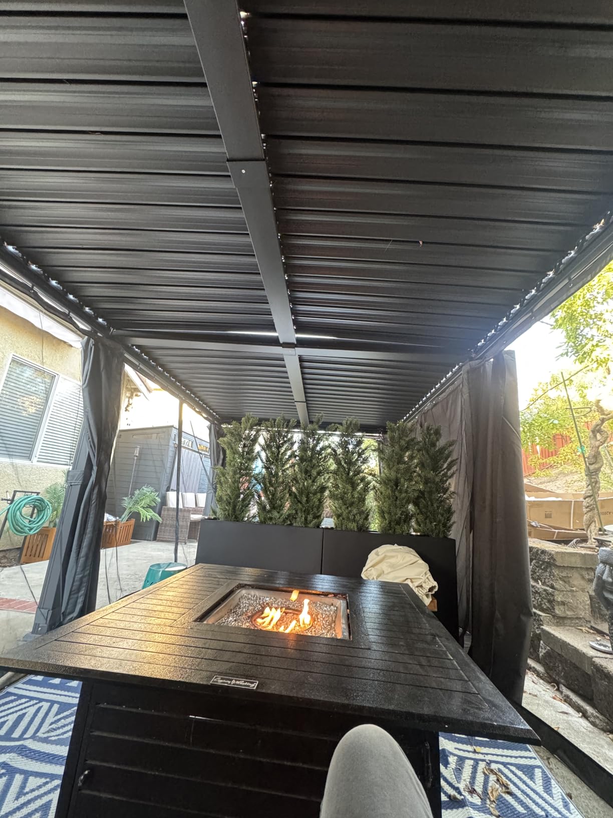 Airwire 12'x20' Louvered Pergola Aluminum Frame Gray | Outdoor Pergola with 2 Independent Adjustable Roof, Drainage System, Curtains & Netting, Gazebo for Patio, Deck, Garden customer photo 1