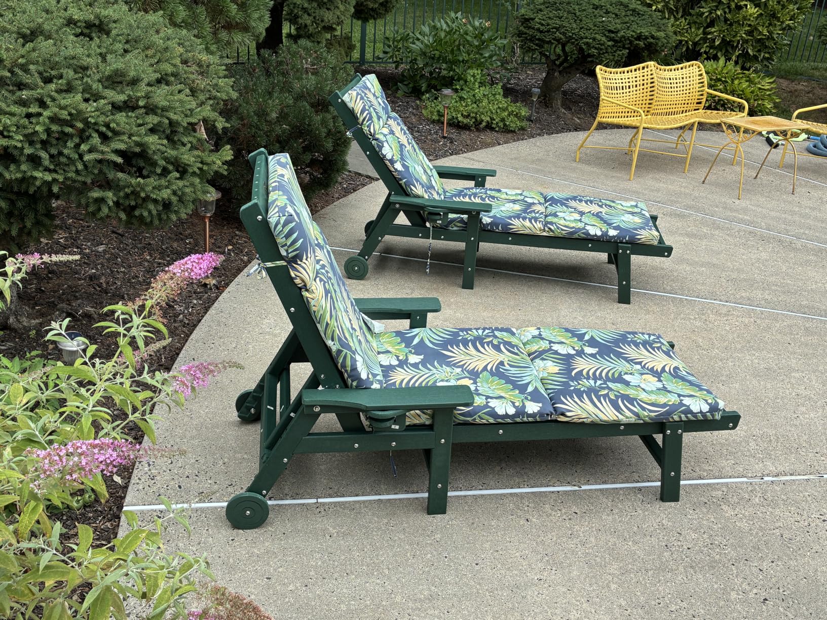 THOEOE Patio Chaise Lounge Chair, Oversized Lounge Chair Outdoor with 5 Positions, 78