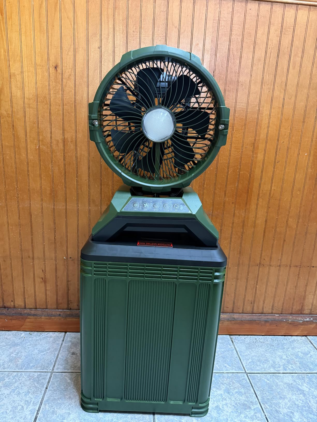 Misting Fan Portable with 25L Bucket, 30000mAh Rechargeable Battery Powered, 12Hrs Mist Rechargeable Fans, 4 Strong Winds, 4 Spray Mister, 3 Lighting Settings for Outdoor, Camping, Patios customer photo 1
