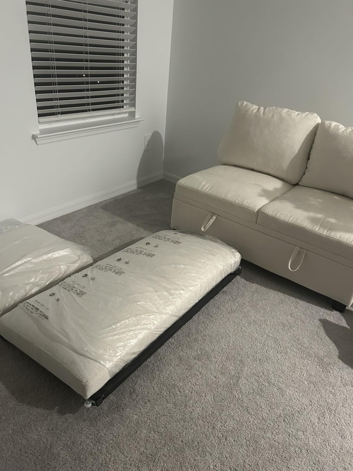 85 Inch Modular Sectional Sleeper Sofa with Pull Out Bed, L Shaped 5 Seat Sectional Couch with Storage, Modern Chenille Cloud Couch, Convertible Sectional Couches for Living Room, Apartment, Gray customer photo 1