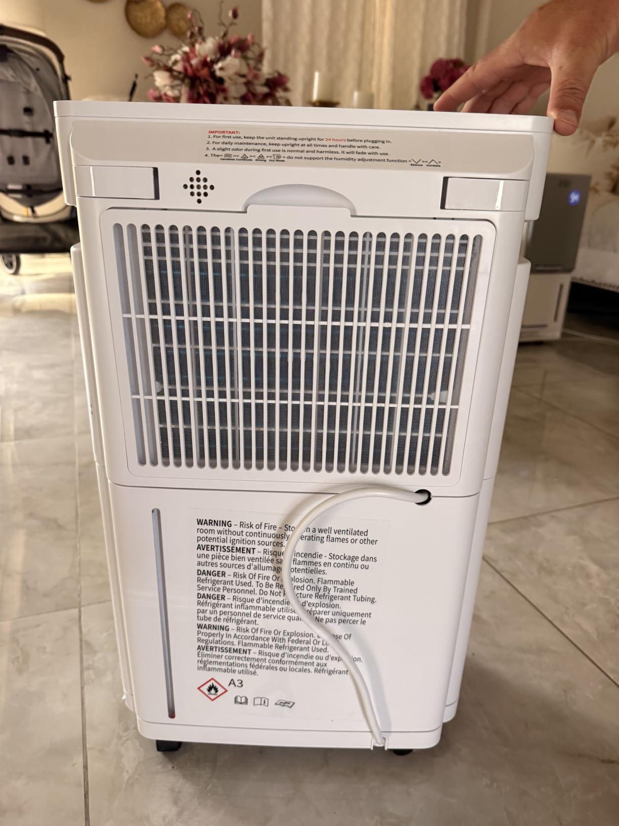 Dehumidifier, 4500 Sq.Ft Dehumidifier for Basement, with Drain Hose, Humidity Control and Auto Shut-off, Quiet Smart Compressor for Home, Bathroom, Garage and Large Rooms customer photo 1