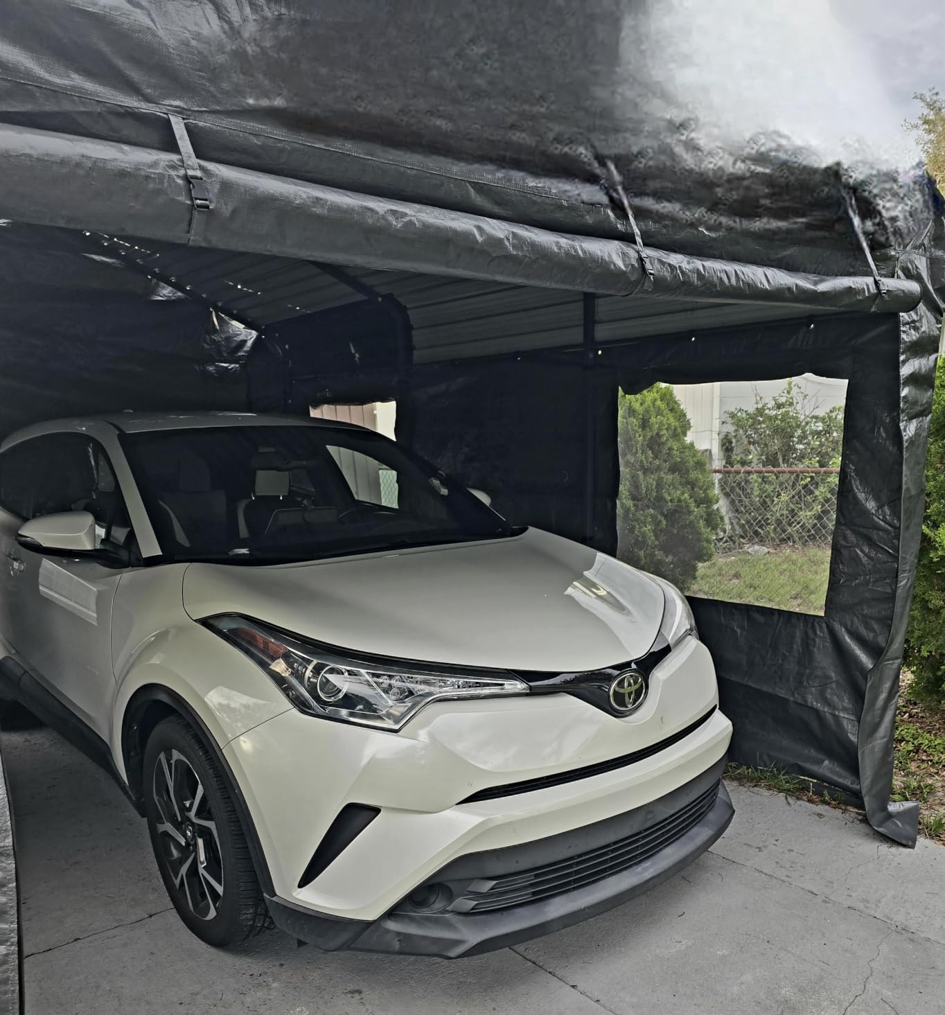 20x40FT Heavy Duty Metal Carport with 132 Degree Steep Anti-Pooling Roof | Oversized RV Car Port with Galvanized Steel Frame, Outdoor Shelter for Multiple Cars, Pickups, Bass Boats and Tractors customer photo 1