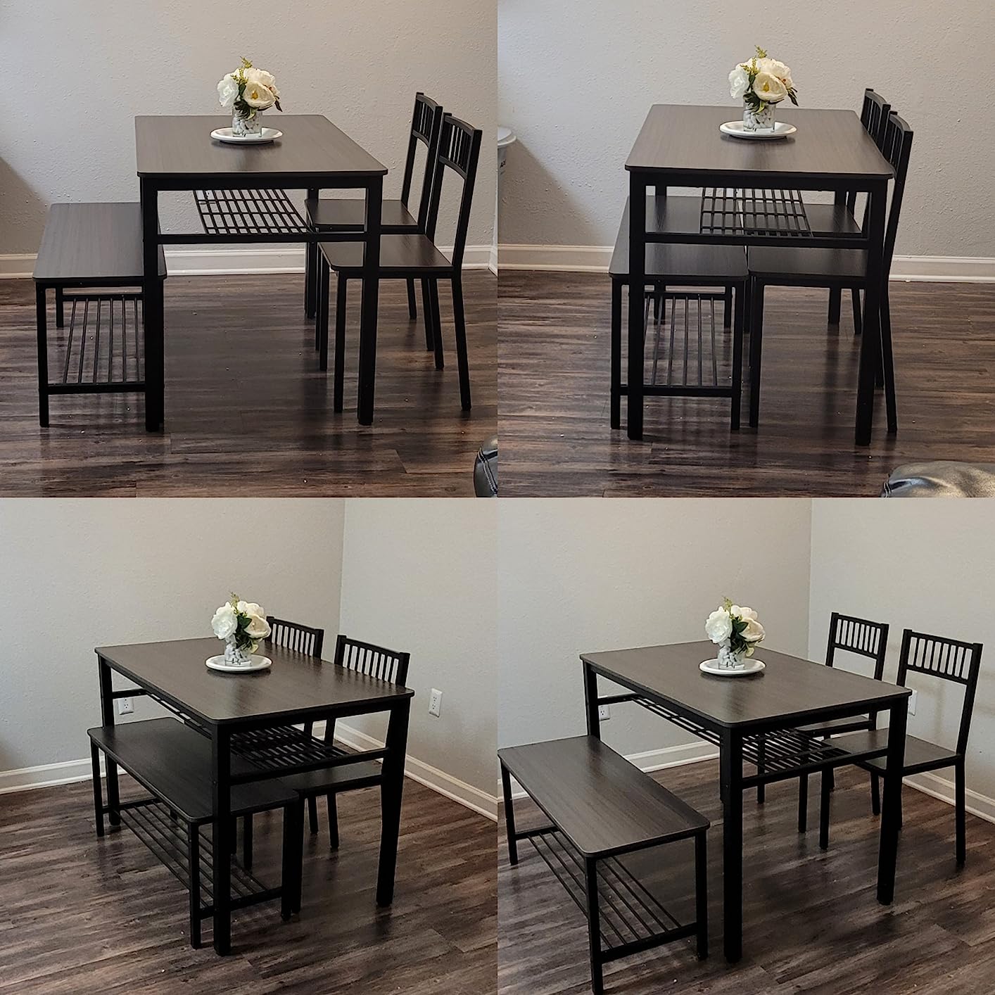 71 inch Rectangular Wood Dining Table for 6-8 People, Modern Fluted Pedestal Kitchen Table, Heavy Duty Waterproof Thickened Tabletop, Farmhouse Long Dinner Table for Home Restaurant, Walnut Brown customer photo 2