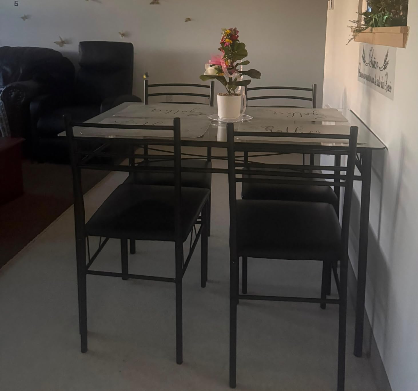 VECELO 7-Piece Dining Table Set for 6, Wood Dinette with Chairs, Natural White customer photo 1