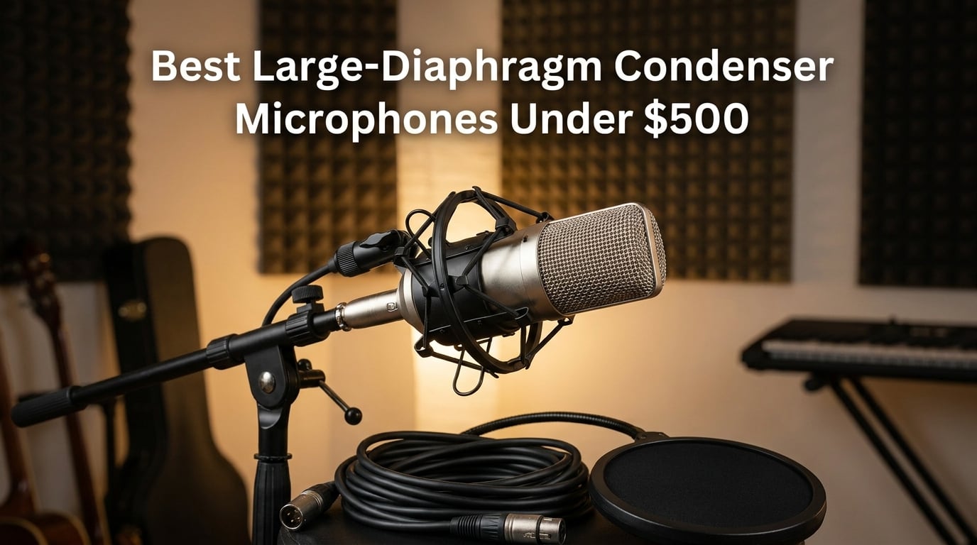 Best Large-Diaphragm Condenser Microphones Under $500