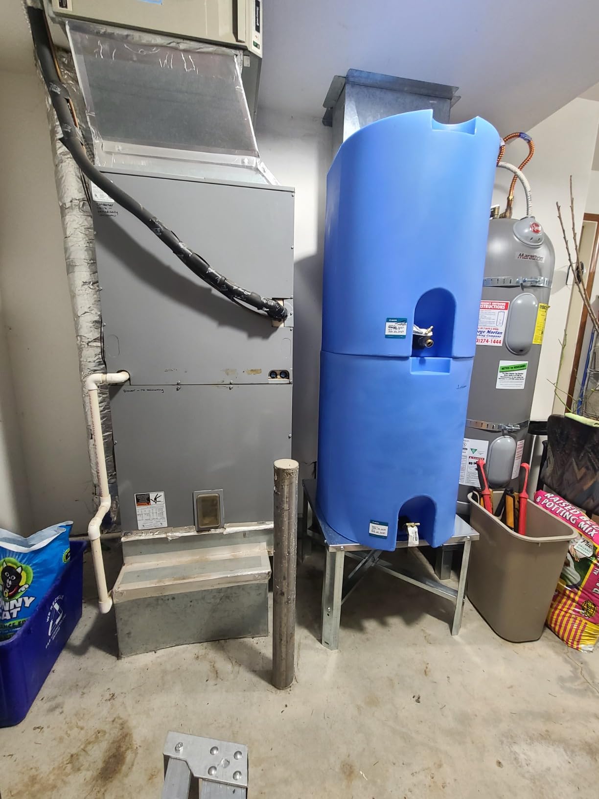 WaterPrepared 55 Gallon Unique Stackable Utility Water Tank, Blue | Emergency Water Storage Tank with Large Cap and Spigot for Easy Filling, Fits Through Standard Doorway customer photo 2