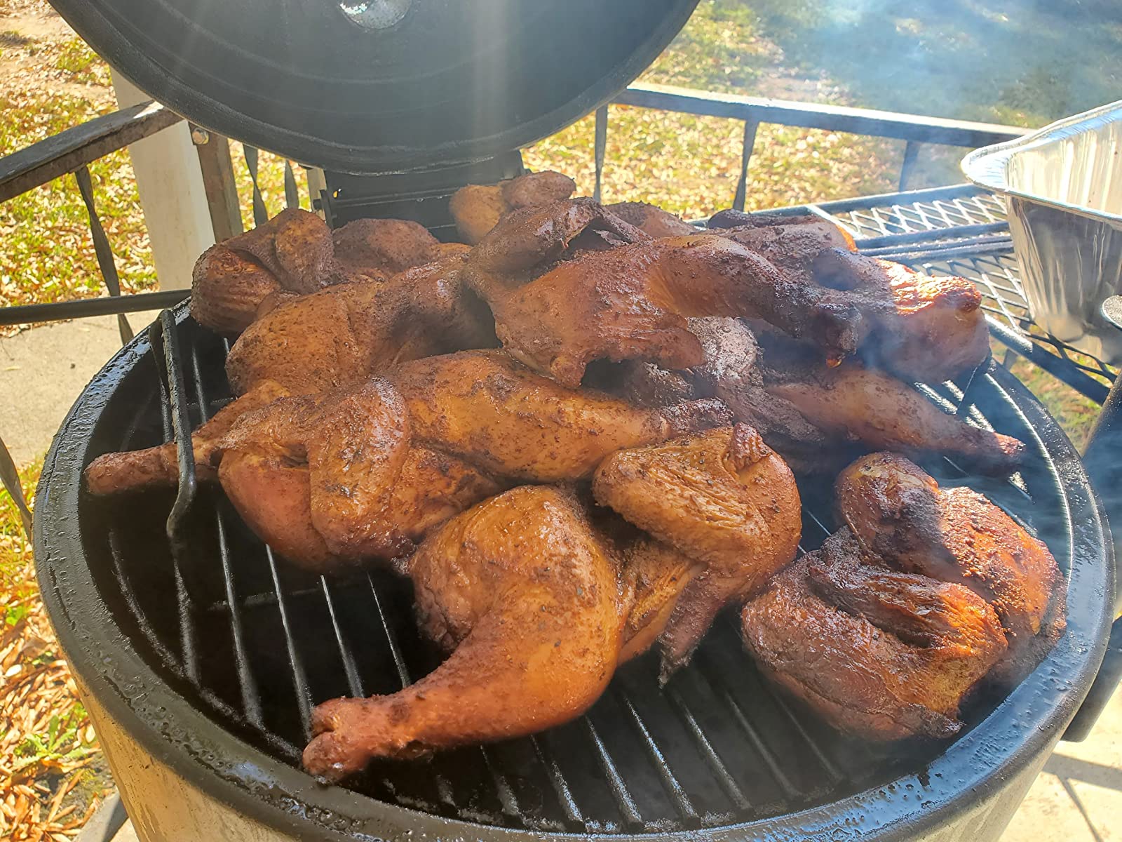 Oklahoma Joe's Bronco Pro 21.5 in. Heavy Duty Charcoal Drum Smoker and Grill with 366 sq. in. Cooking Area in Black customer photo 1