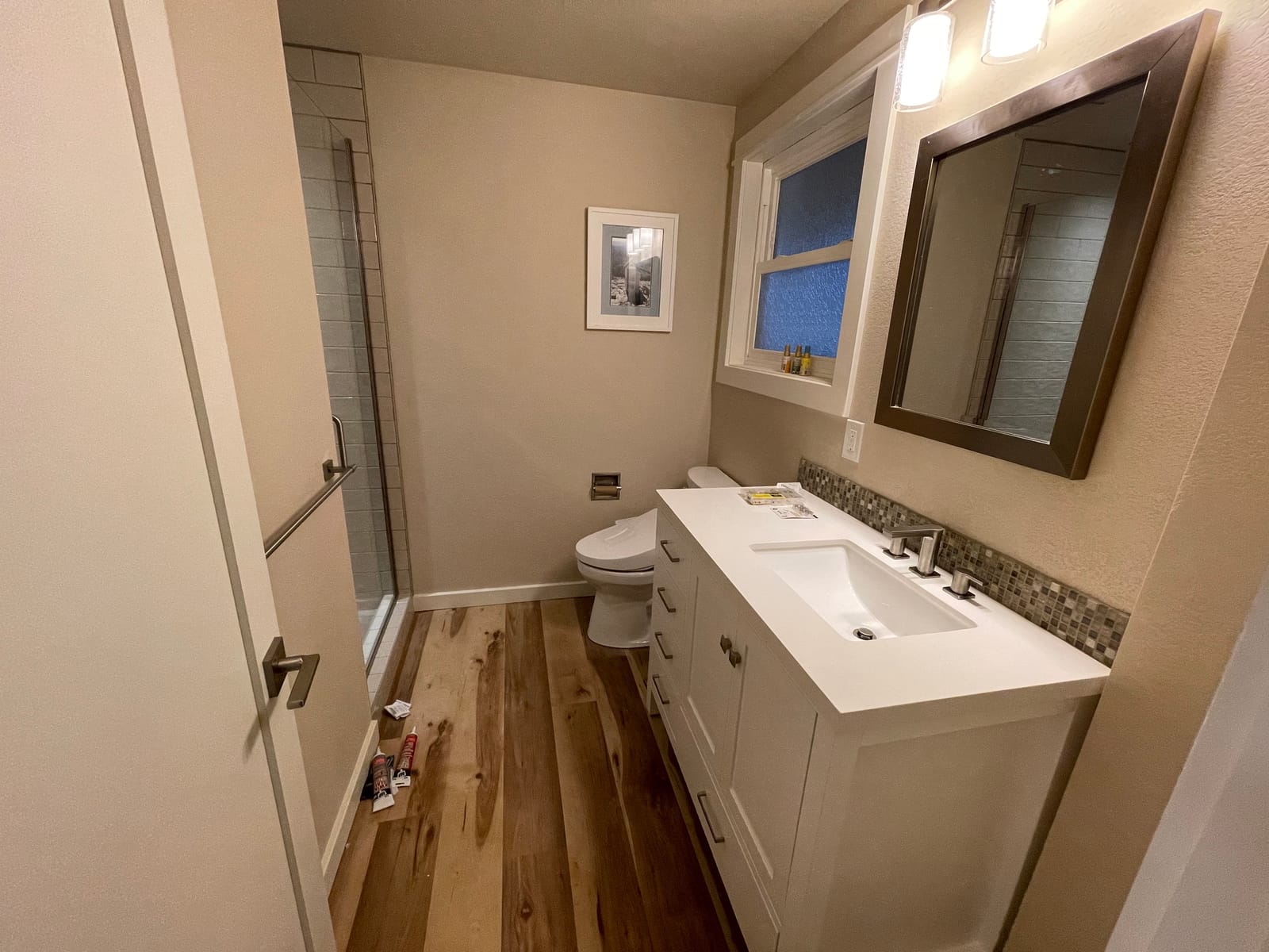 ARIEL Cambridge 72-inch Bathroom Vanity with Sink, Solid Wood, 1.5-inch Pure White Quartz Countertop & Backsplash, Double Rectangular Porcelain Sink, 4 Soft Closing Doors, 6 Dovetail Drawers, White customer photo 1