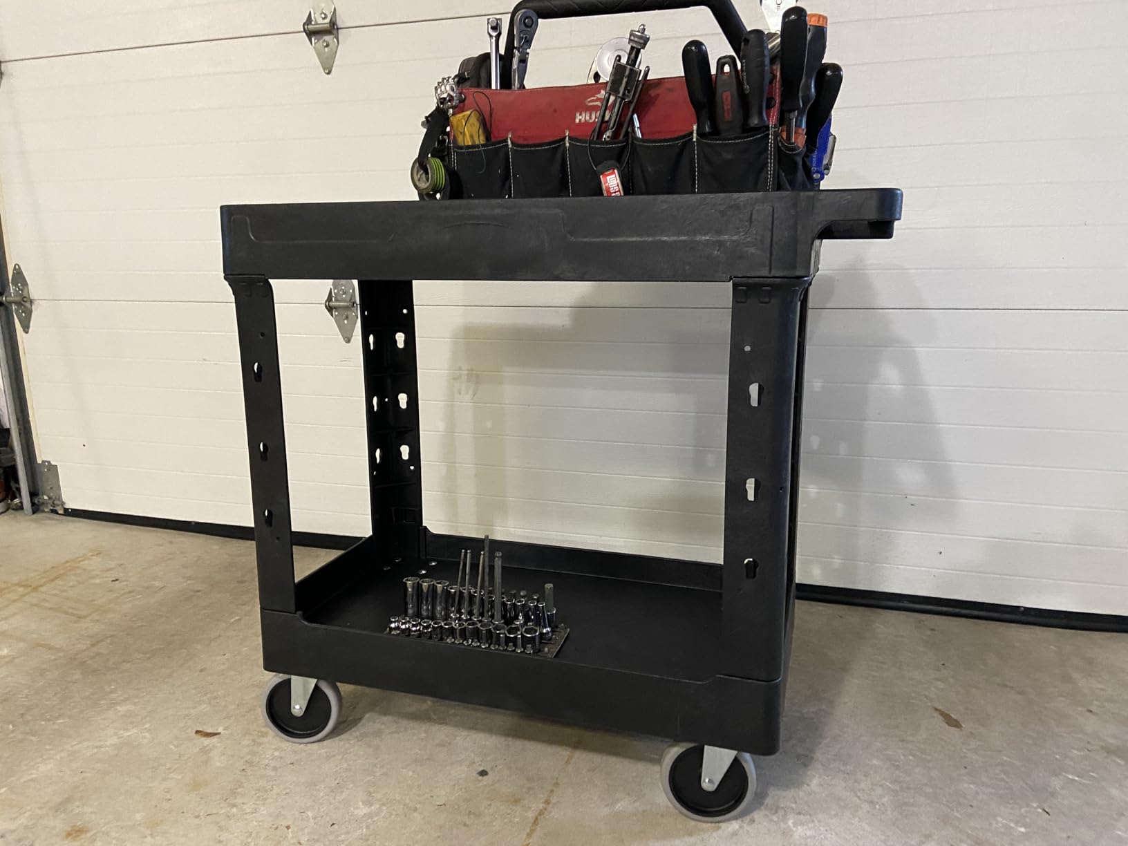 ELAFROS 2-Tier Utility Rolling Cart, 34 x 17 in, 5