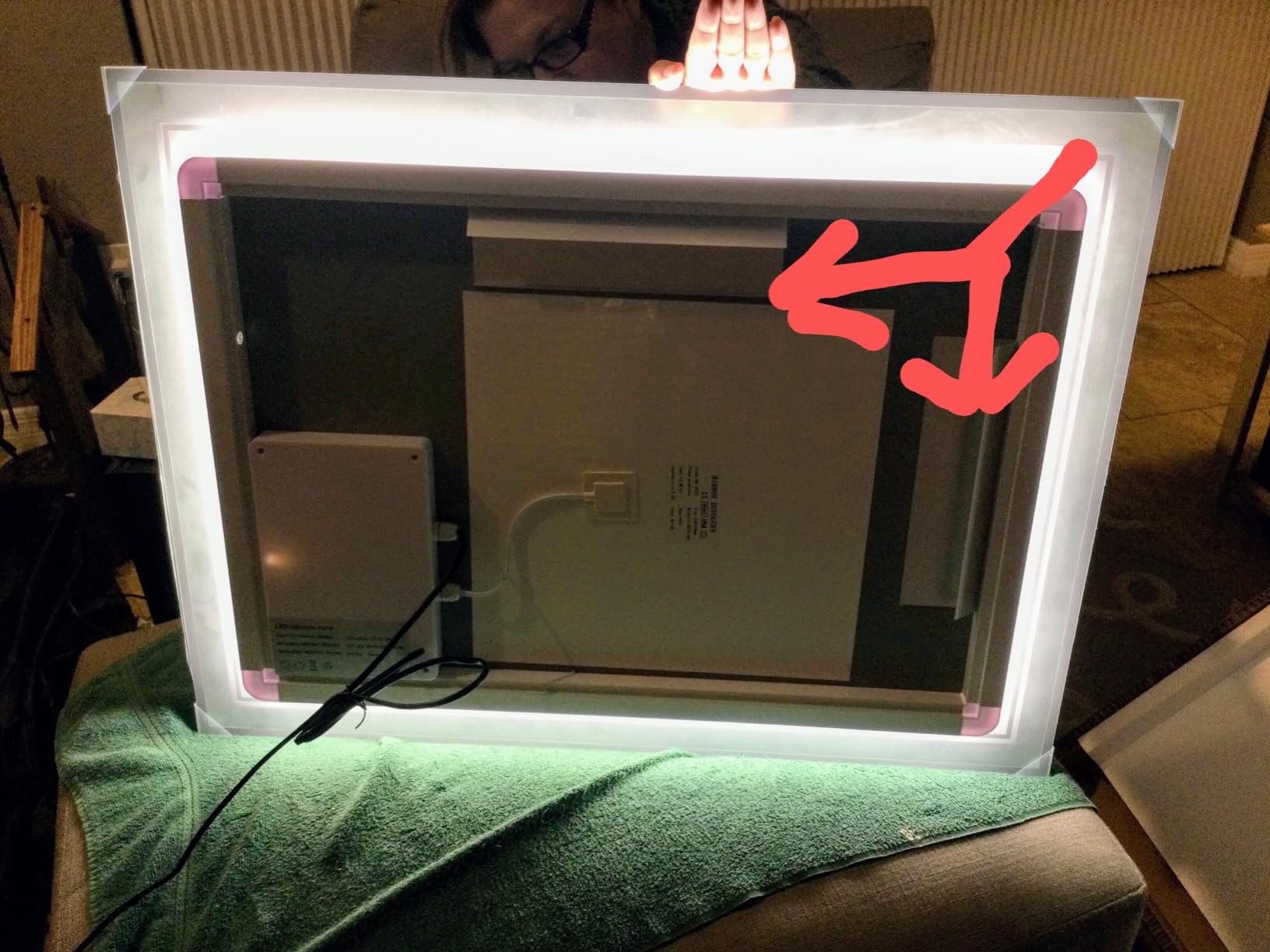 24 x 32'' LED Mirror for Bathroom, Anti-Fog, Bathroom Vanity Mirror | Dimmable 3 Colors, Bathroom Mirror with Lights, Memory Function, Switch/Plug in Wall Mounted, Home Decor Horizontal/Vertical customer photo 2