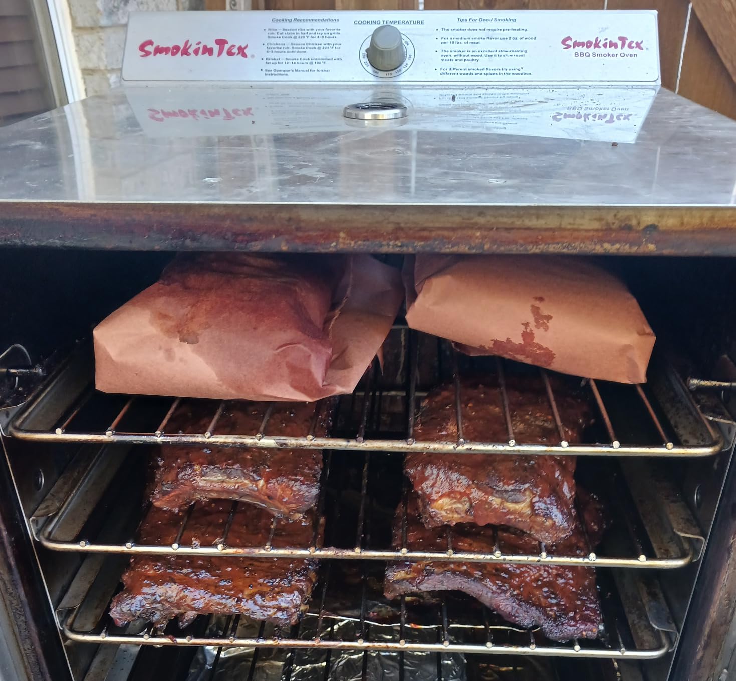 SmokinTex 'The Pitmaster' Series High-Capacity Electric Smoker - 700W Stainless Steel Meat Smoker, Temperature Control for Meat, Seafood, Vegetables, BBQ - Portable with Locking Wheels customer photo 2