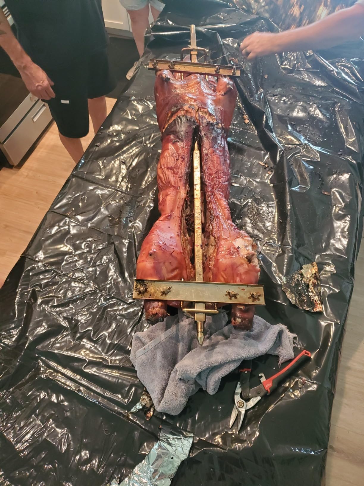 BBQ Grill Rotisserie Kit Up to 220lb Pig Spit Rotisserie Grill Roaster Heavy Duty for Pig Rotisserie Hog Lamb Outdoor Party Campfire Barbecue customer photo 1