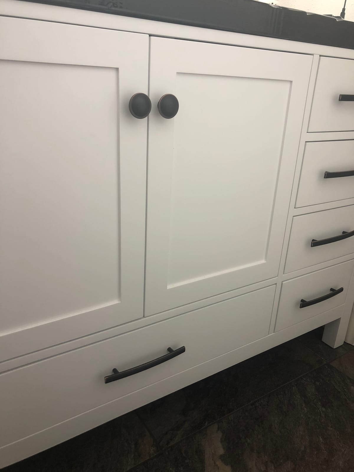 ARIEL Cambridge 72-inch Bathroom Vanity Base Cabinet, Solid Wood, 4 Soft Closing Doors, 6 Dovetail Drawers, White Oak customer photo 1