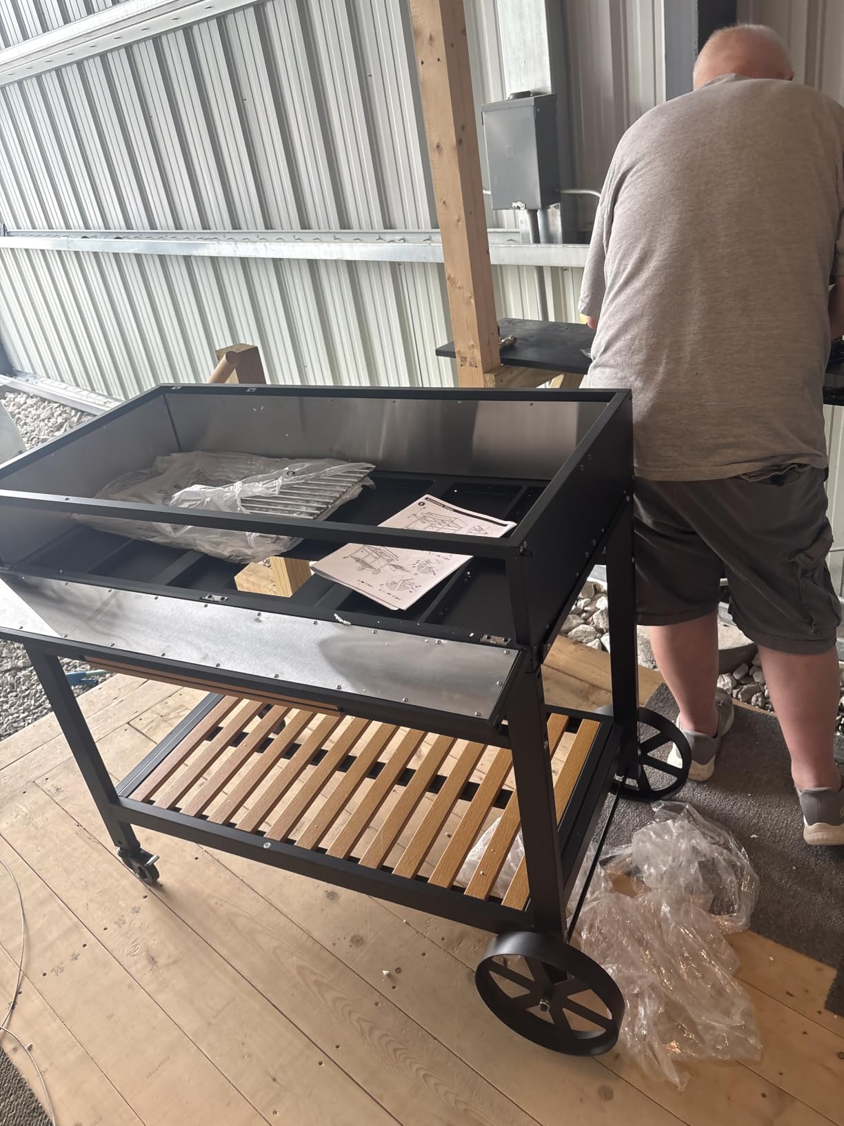 Flintex Argentine Santa Maria Grill, Wood & Charcoal Parrilla BBQ Brasero Grill with Asado Tools, Multi-Function Adjustable Height, Easy Clean with Ash & Grease Collector, Ideal for Asado, Backyard customer photo 2