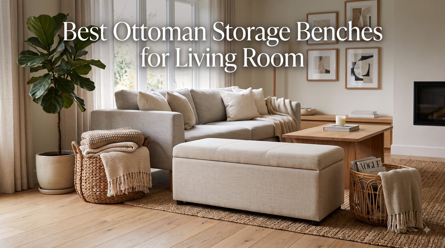 Best Ottoman Storage Benches for Living Rooms