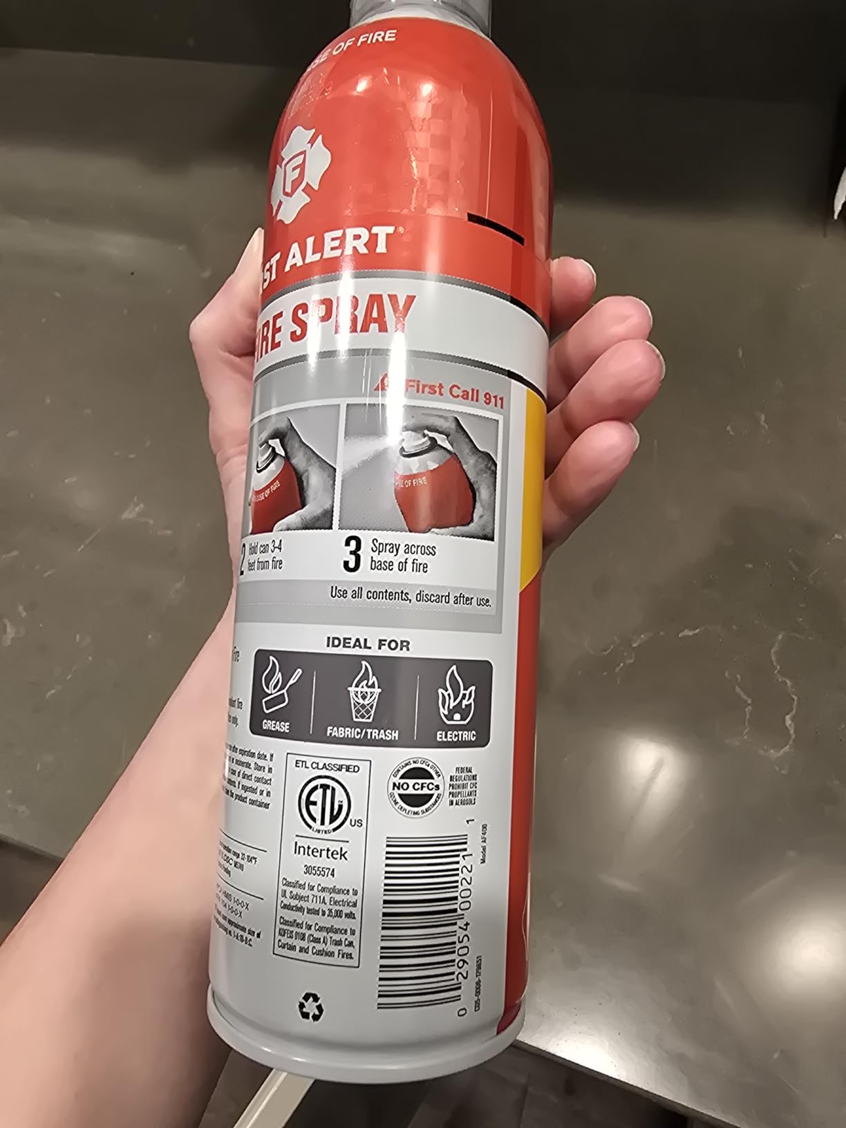 First Alert EZ Fire Spray, Extinguishing Aerosol Spray customer photo 2