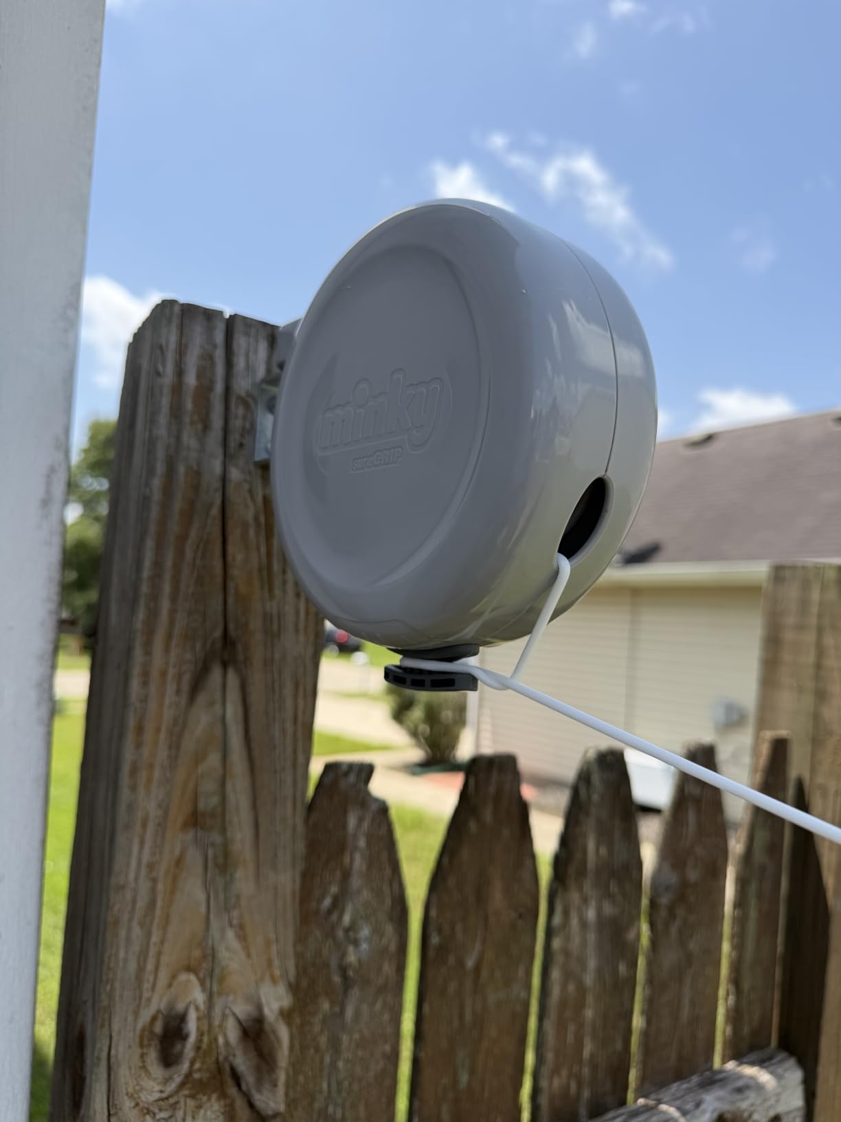 Minky Homecare Outdoor Retractable Dual Clothesline - Heavy Duty PVC Coated Line - Energy and Space Saving Removable Laundry Drying Line - 2 x 49 Feet customer photo 2