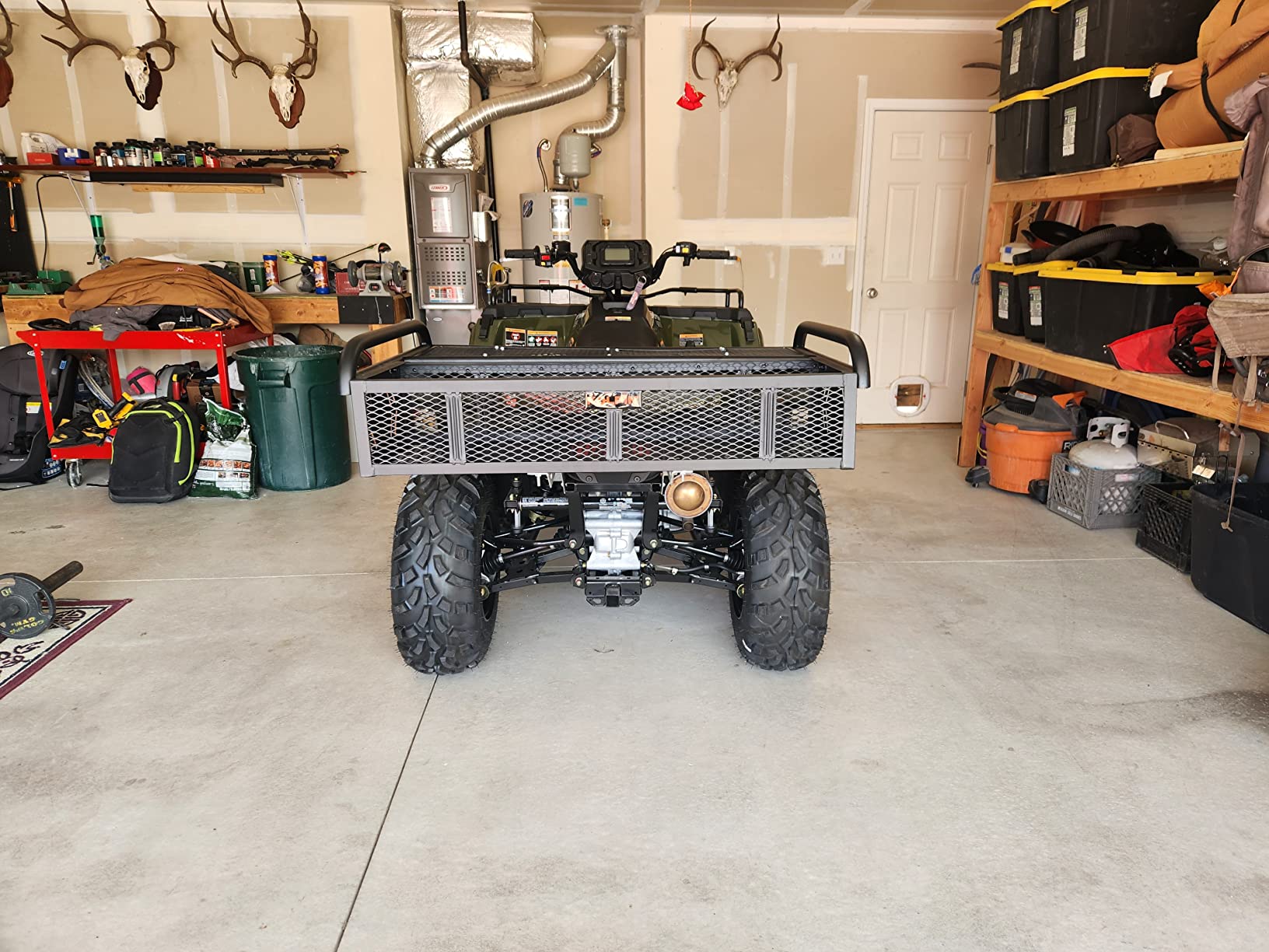 Kolpin 53350 ATV Rear Drop Rack Basket Convertible 3-in-1, Black, 43