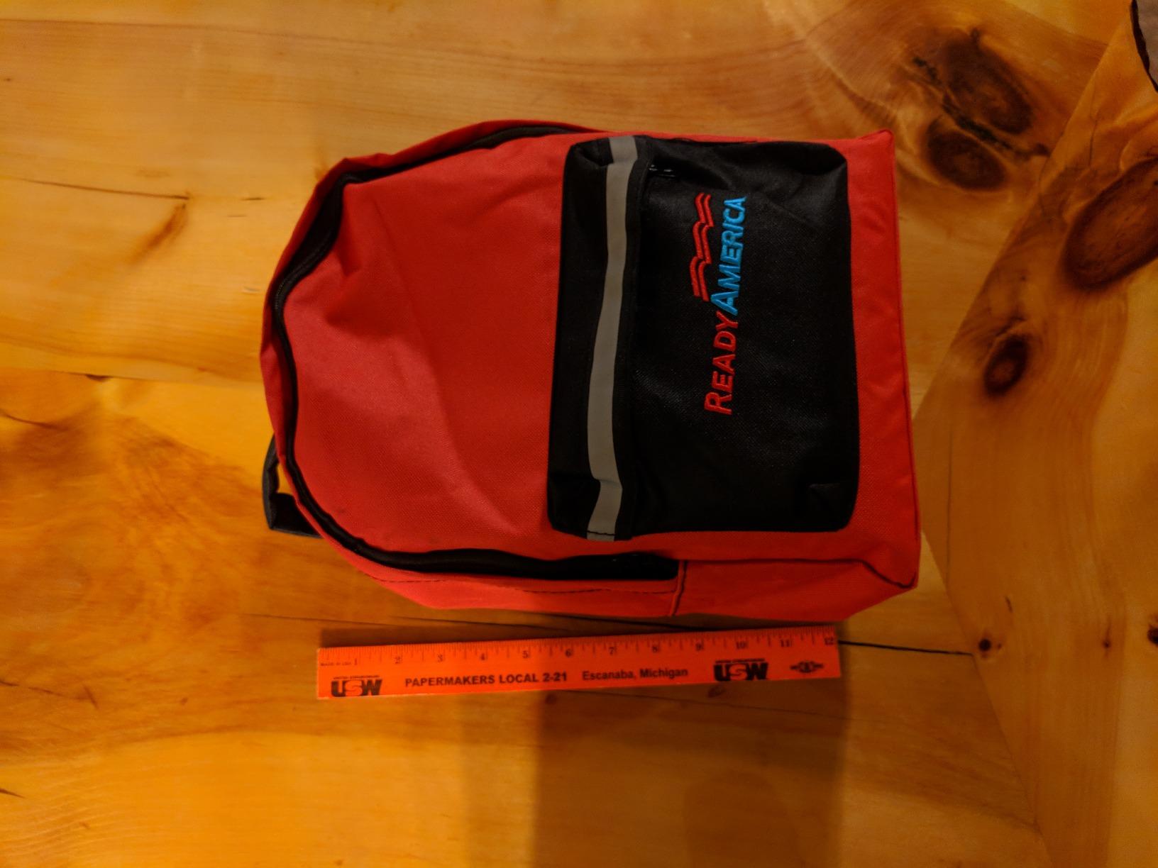 Ready America 70180 72 Hour Emergency Kit, 1-Person, 3-Day Backpack, Includes First Aid Kit, Survival Blanket, Emergency Food Portable Disaster Preparedness Go-Bag for Earthquake, Fire, Flood customer photo 1