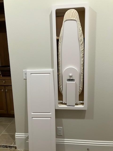 Household Essentials Stowaway in-Wall Ironing Board Finish: White customer photo 1