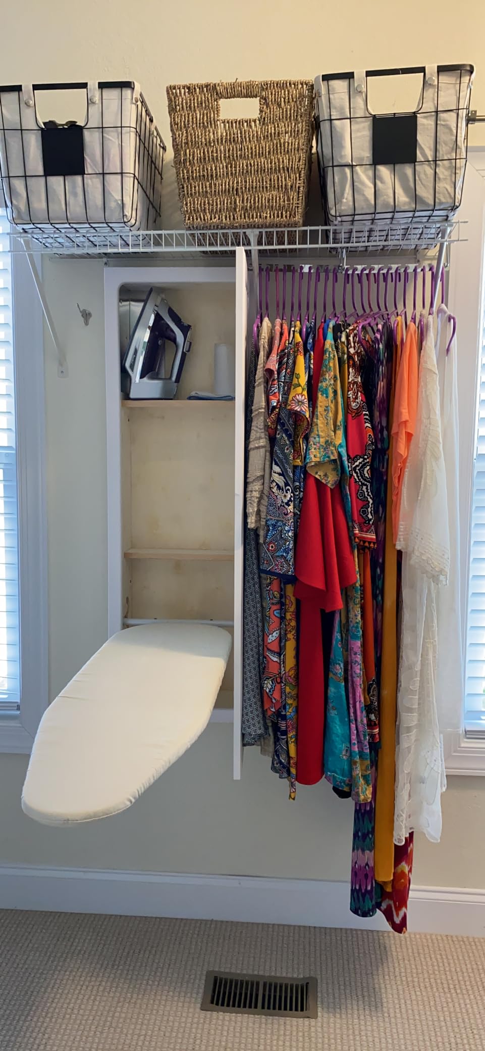 Household Essentials Stowaway in-Wall Ironing Board Finish: White customer photo 2
