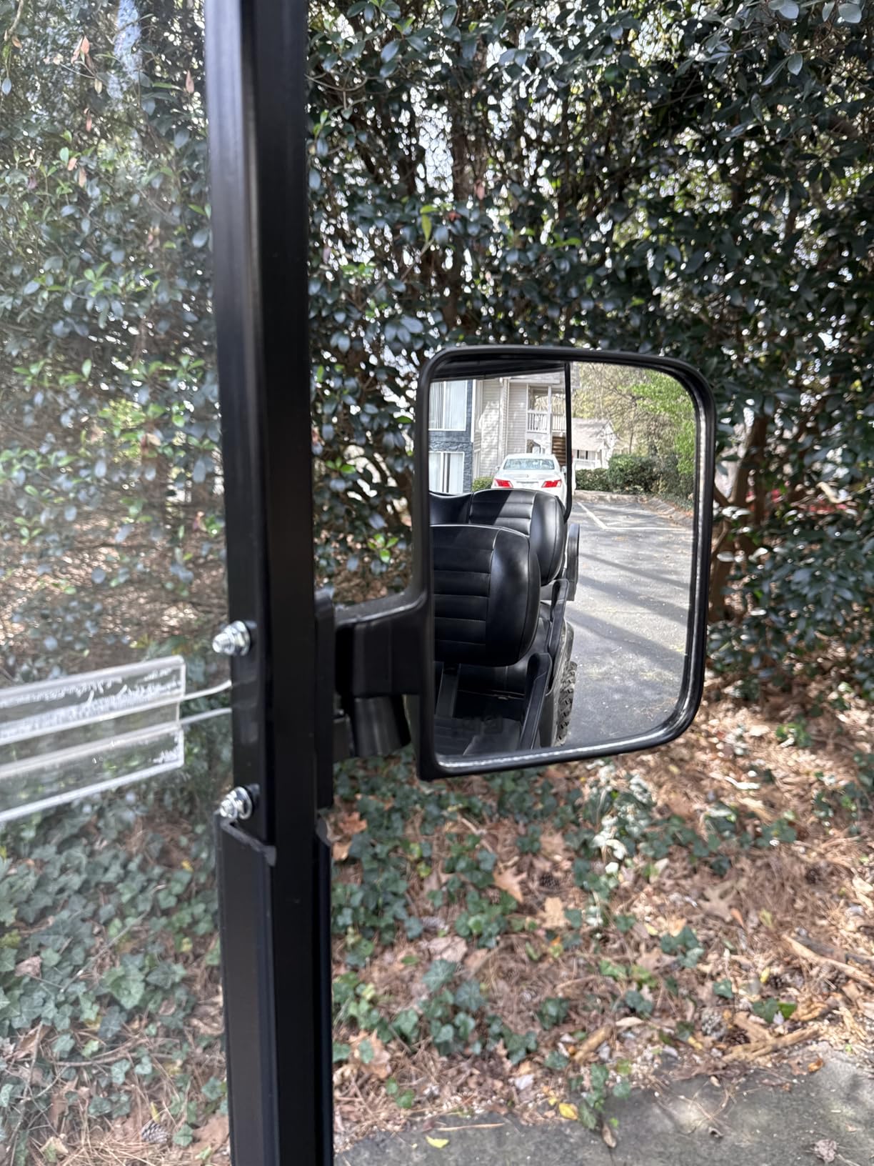 10L0L Golf Cart Mirror, Extra Large Side Rear View Universal for Yamaha, Club Car, EZGO, Folding Adjustable 180 Degree customer photo 1