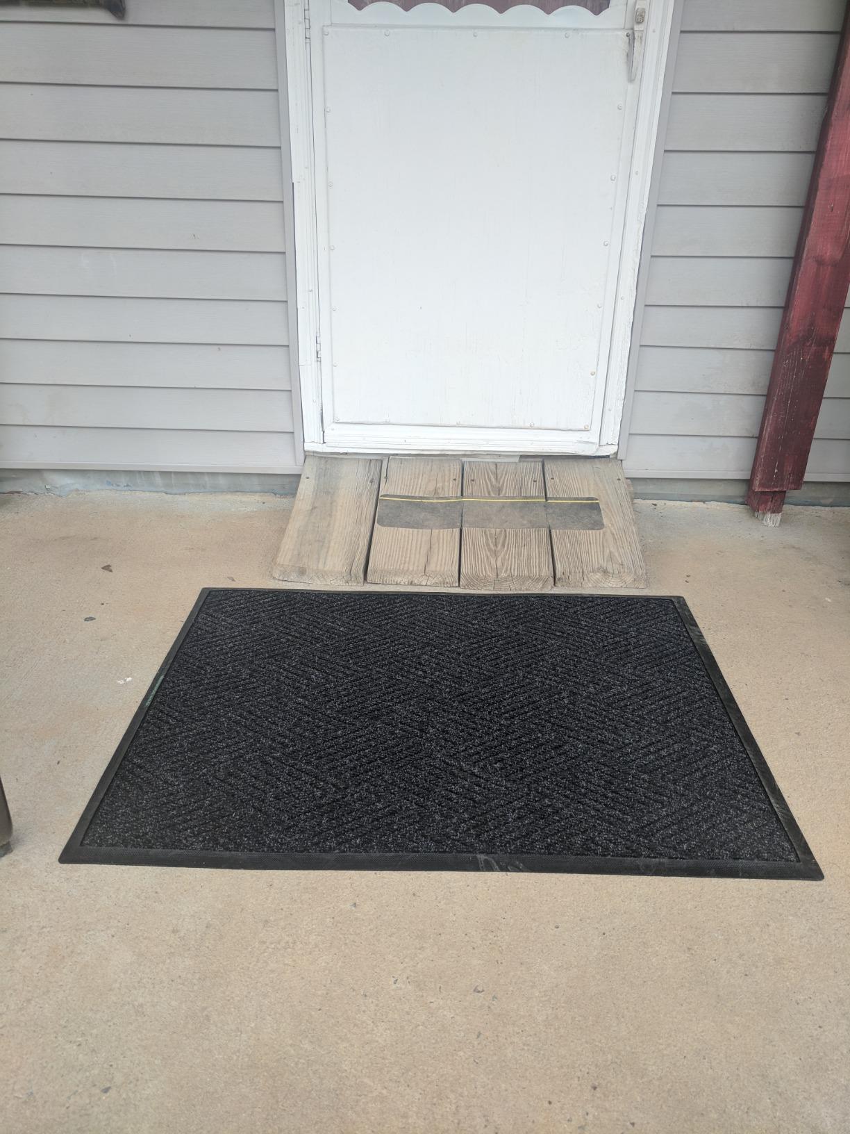 M+A Matting WaterHog Max Diamond | Commercial-Grade Entrance Mat with Diamond Pattern & Rubber Border | Indoor/Outdoor, Quick-Drying, Stain Resistant Door Mat (Black Smoke, 3' x 4') customer photo 2