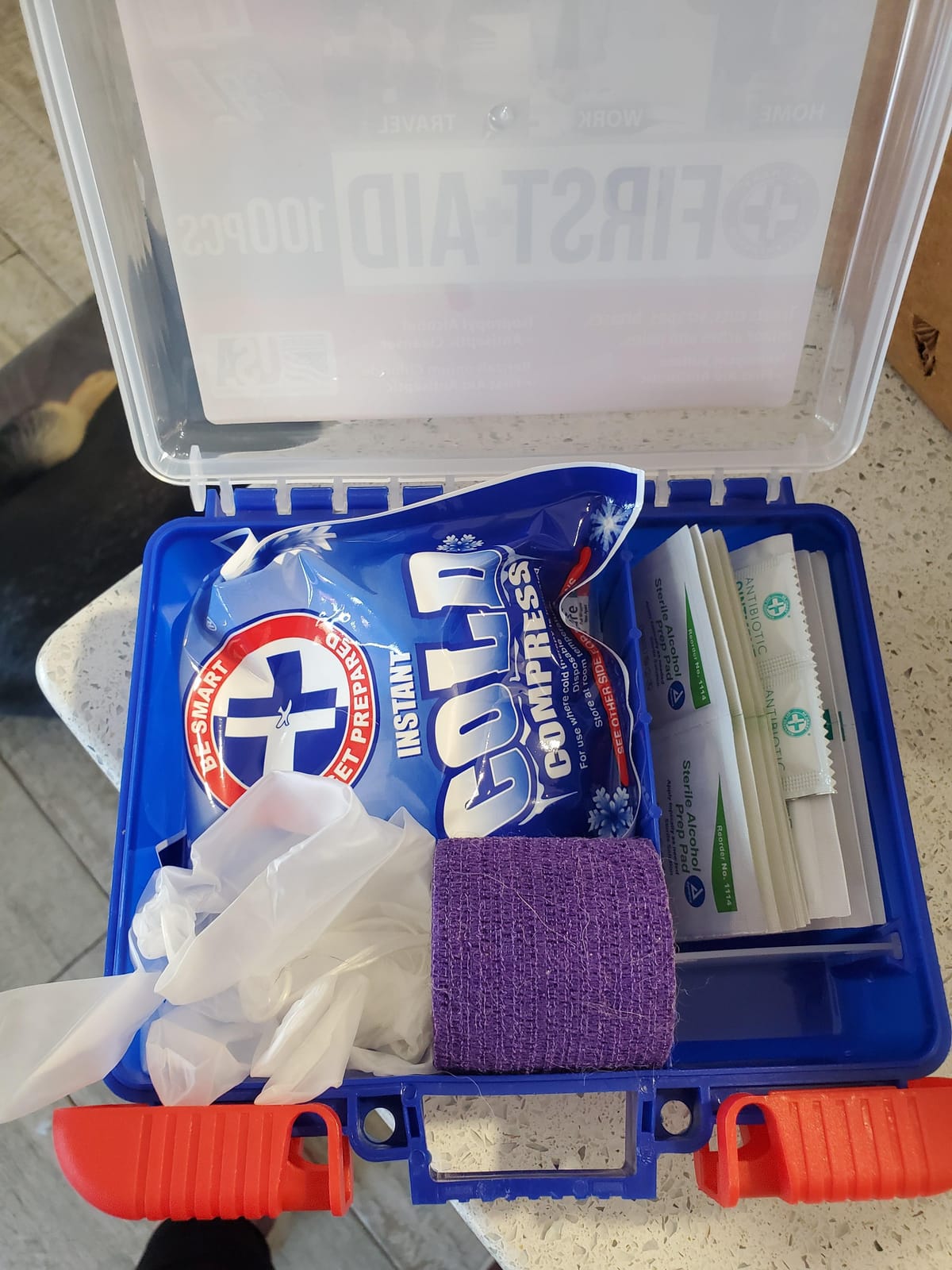 Be Smart Get Prepared 110 pc First Aid Kit: Clean, Treat, Protect Minor Cuts, Home, Office, Car, School, Business, Travel, Emergency, Outdoor, Camping & Sports, FSA/HSA (Packaging may vary) customer photo 1